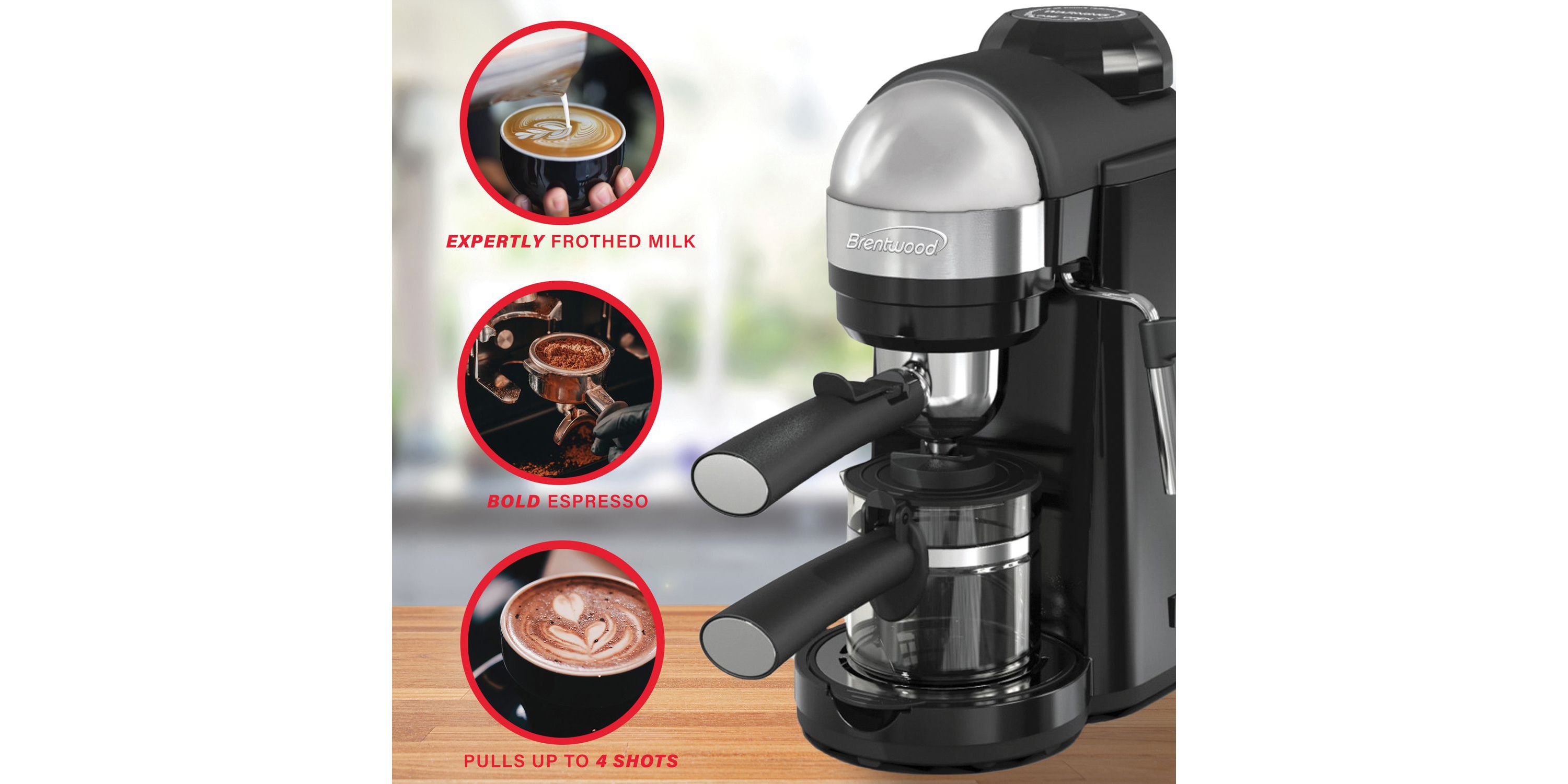 20-Ounce 800-Watt Espresso and Cappuccino Maker