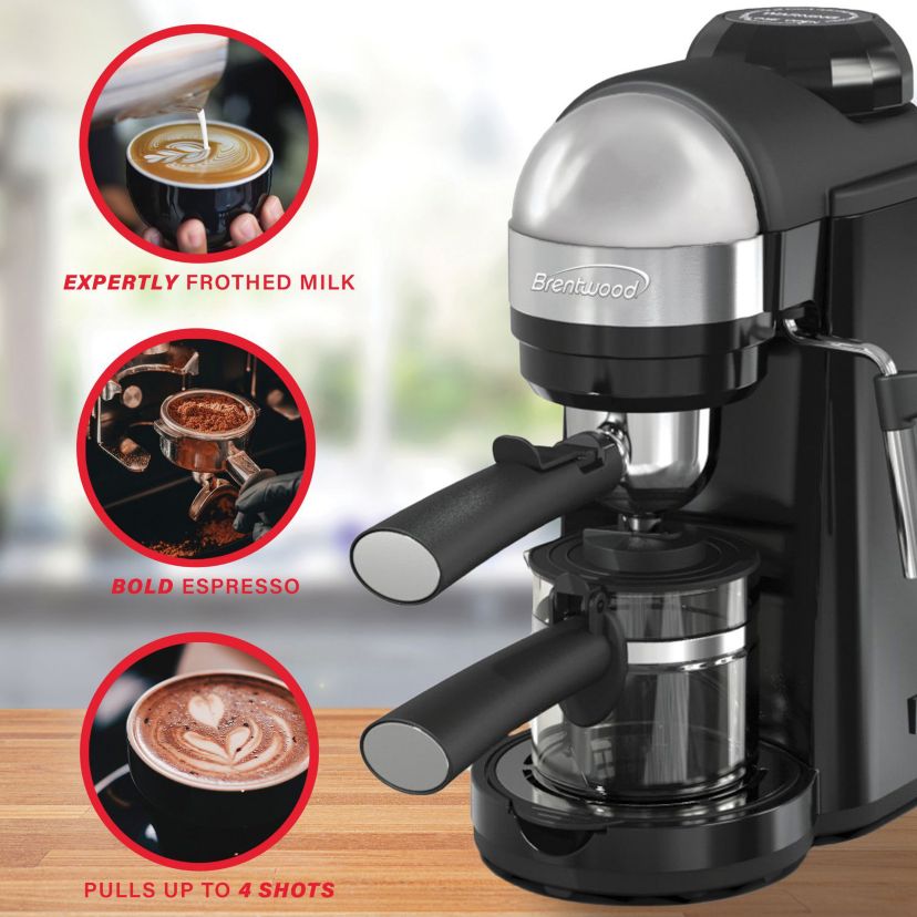20-Ounce 800-Watt Espresso and Cappuccino Maker