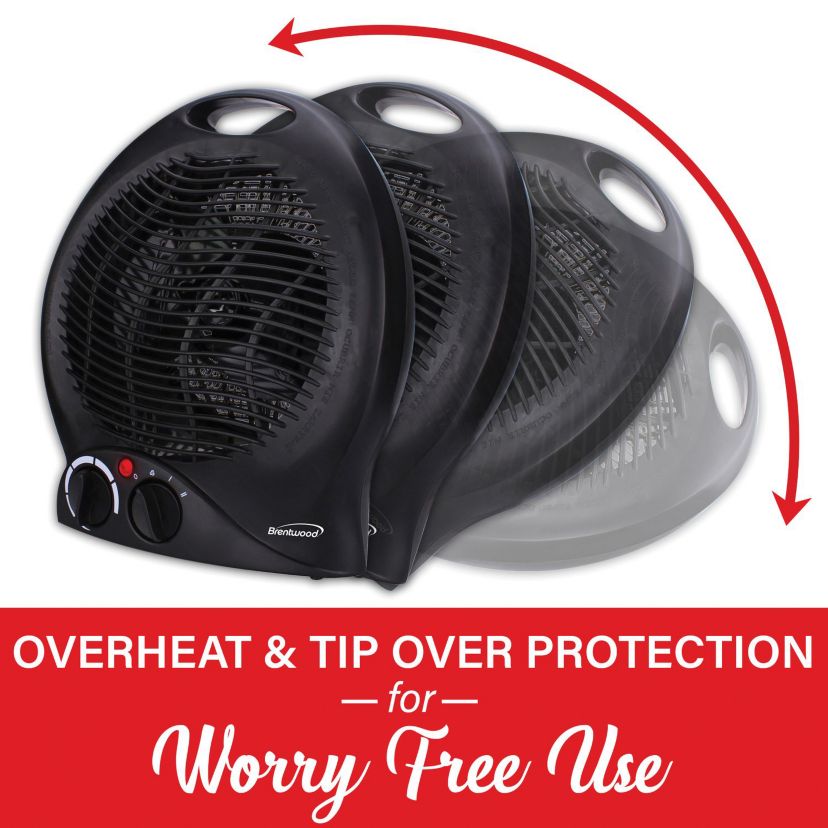 1,500-Watt-Max Portable Electric Space Heater and Fan