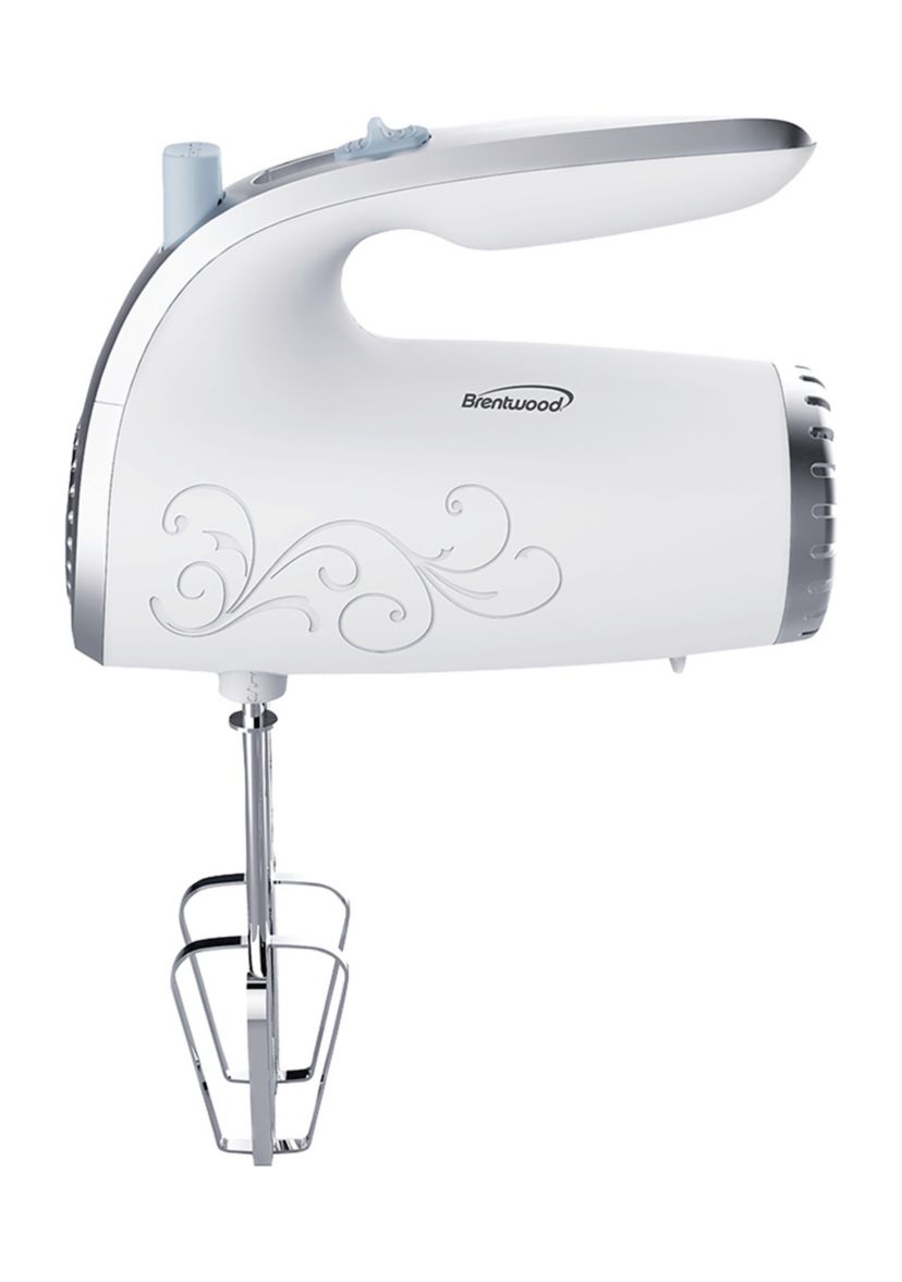  Lightweight 5-Speed Electric Hand Mixer (White) 