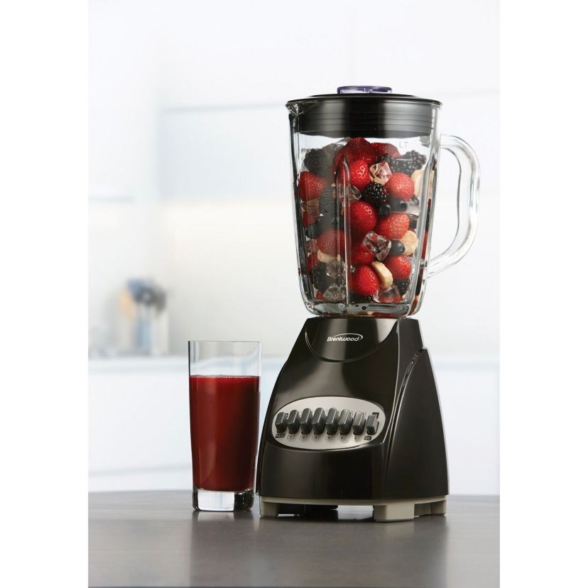 42-Ounce 12-Speed + Pulse Electric Blender with Glass Jar (Black)