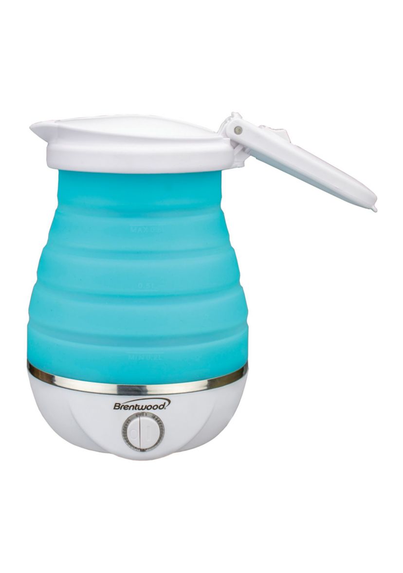 .85-Quart Dual-Voltage Collapsible Travel Kettle (Blue)