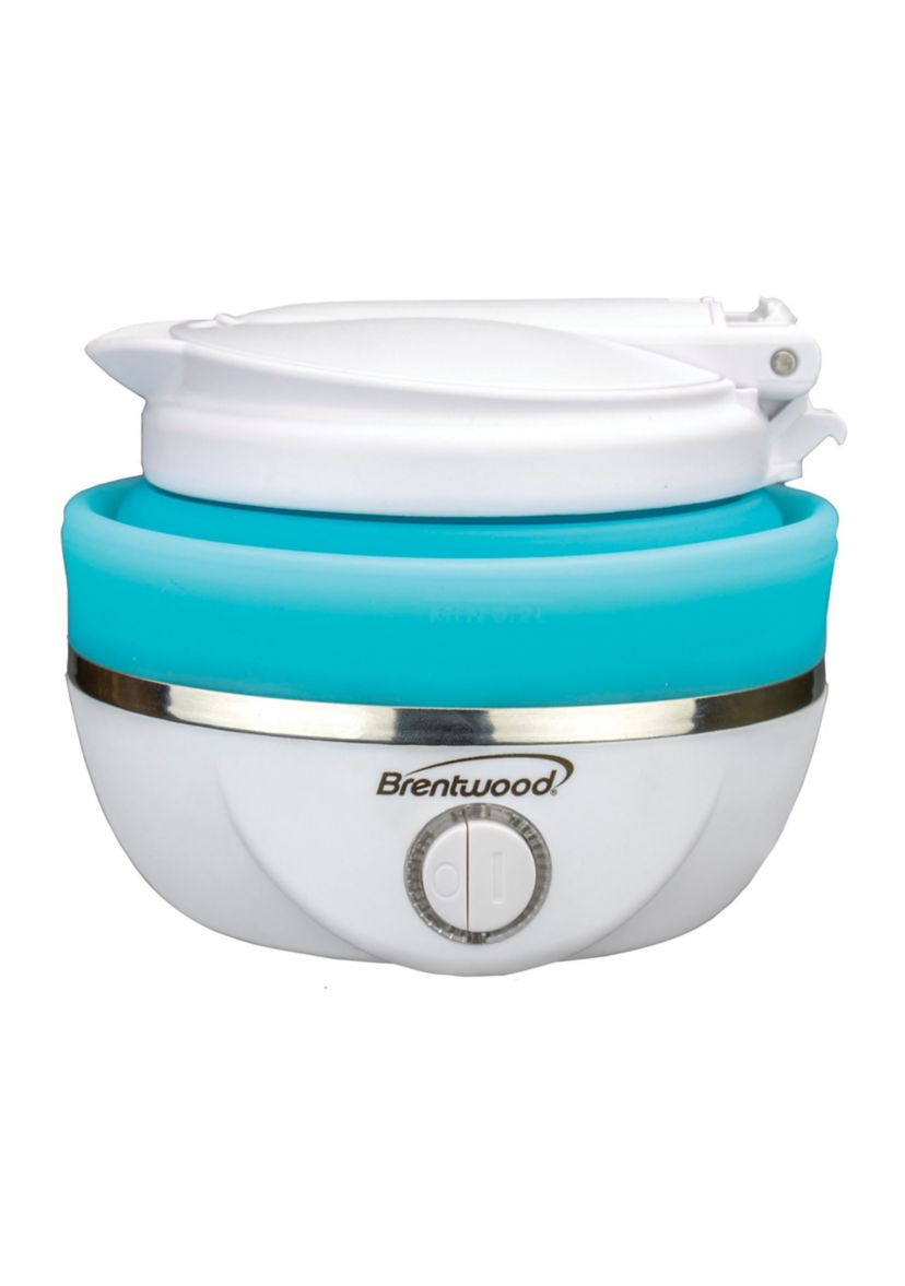 .85-Quart Dual-Voltage Collapsible Travel Kettle (Blue)