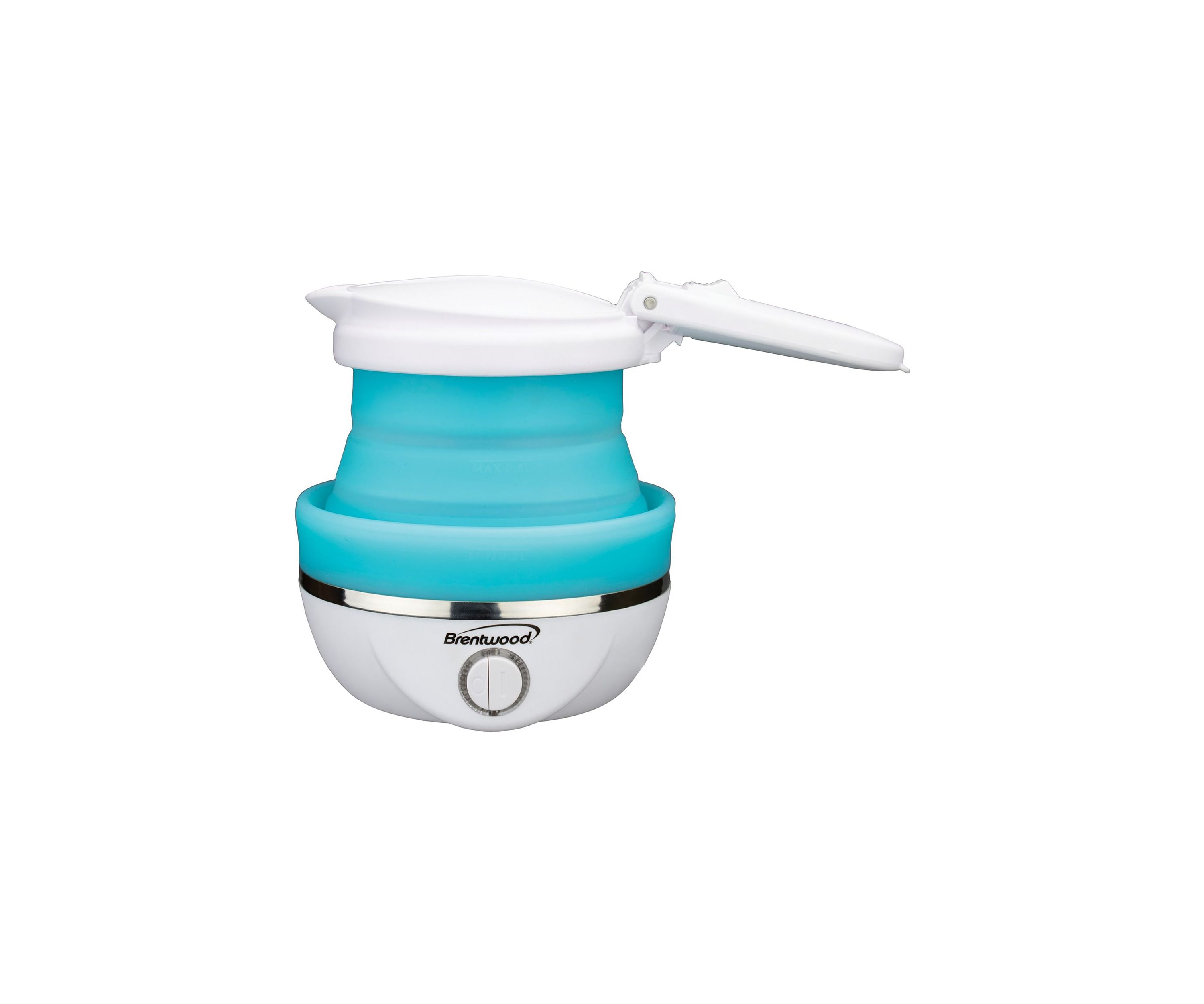 .85-Quart Dual-Voltage Collapsible Travel Kettle (Blue)