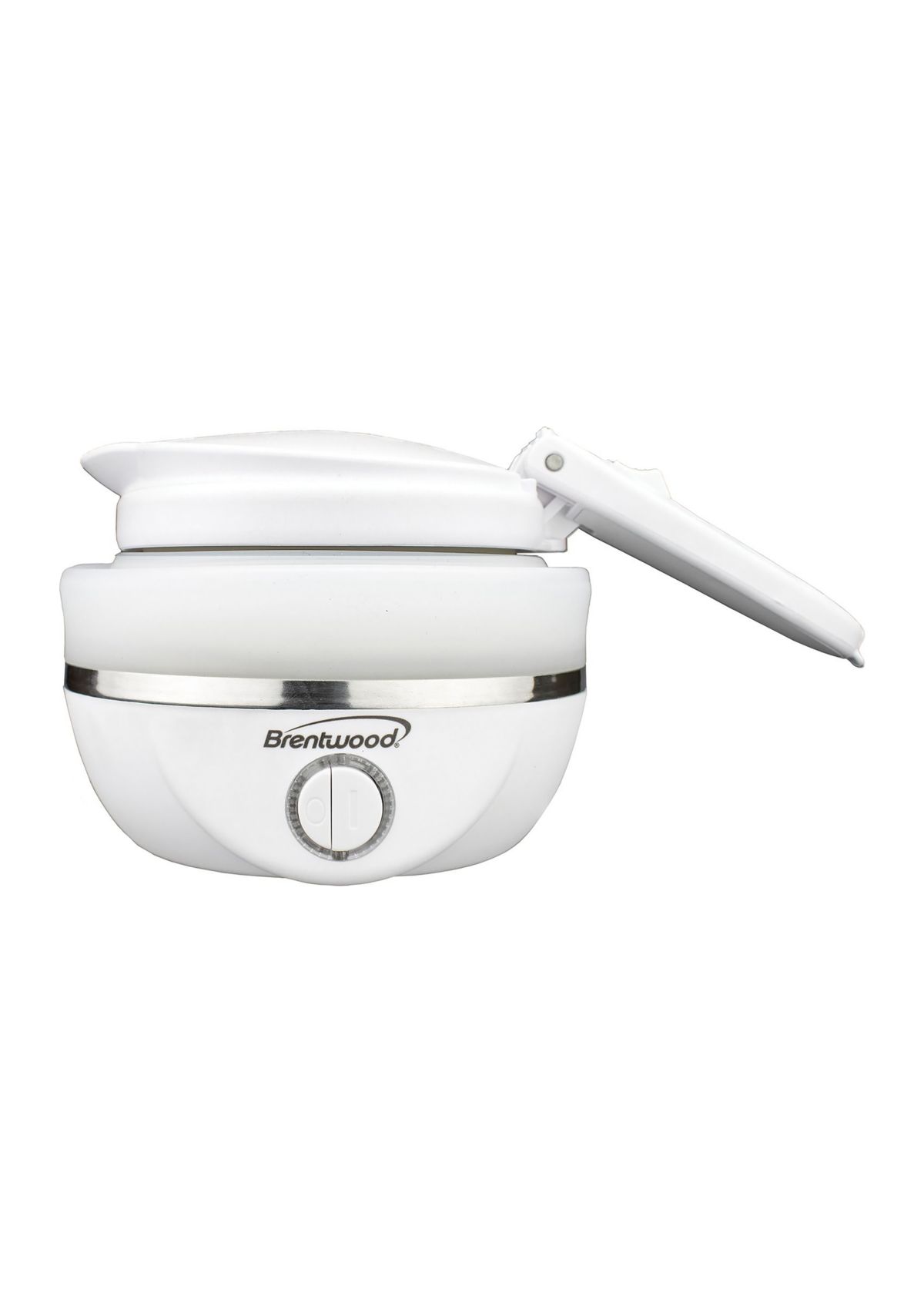 .85-Quart Dual-Voltage Collapsible Travel Kettle (White)