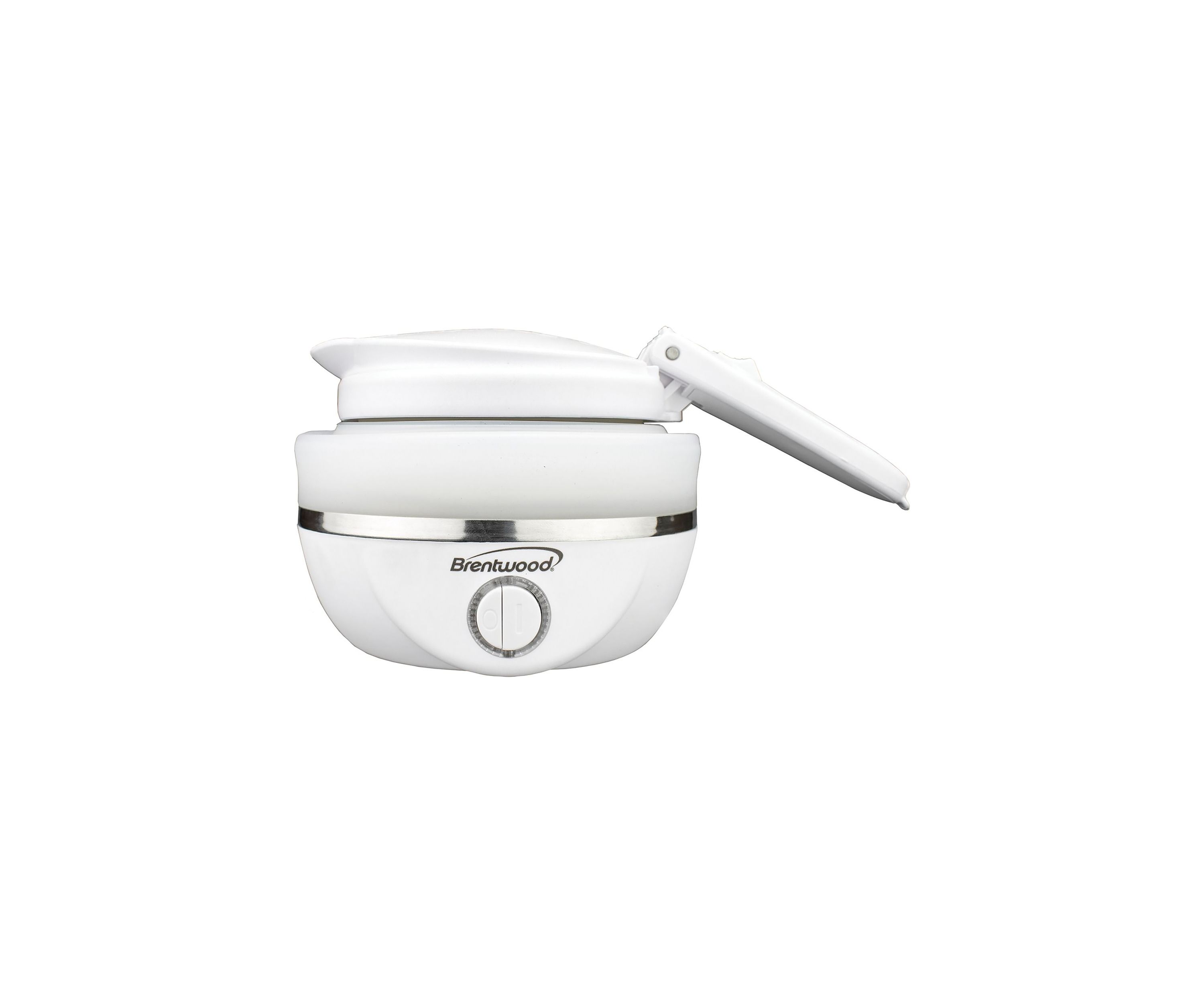 .85-Quart Dual-Voltage Collapsible Travel Kettle (White)