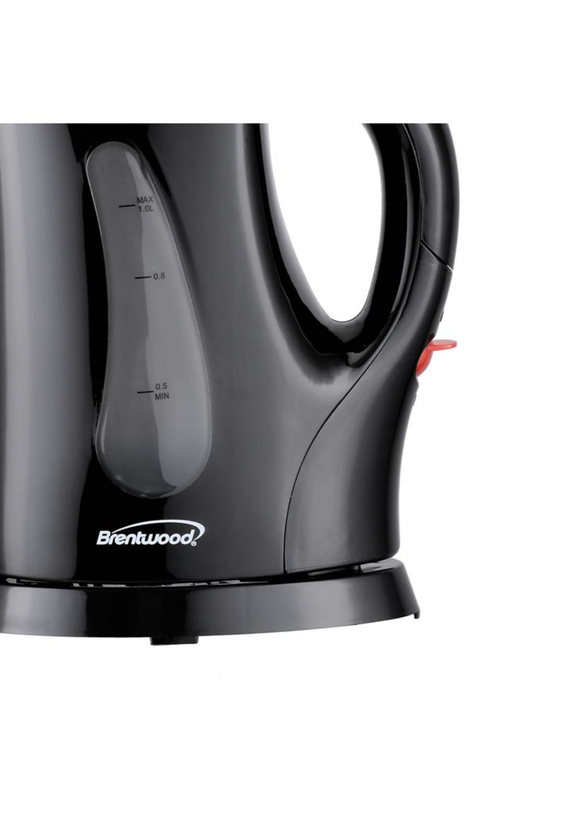 BPA-Free 1-Liter Cordless Electric Kettle (Black)