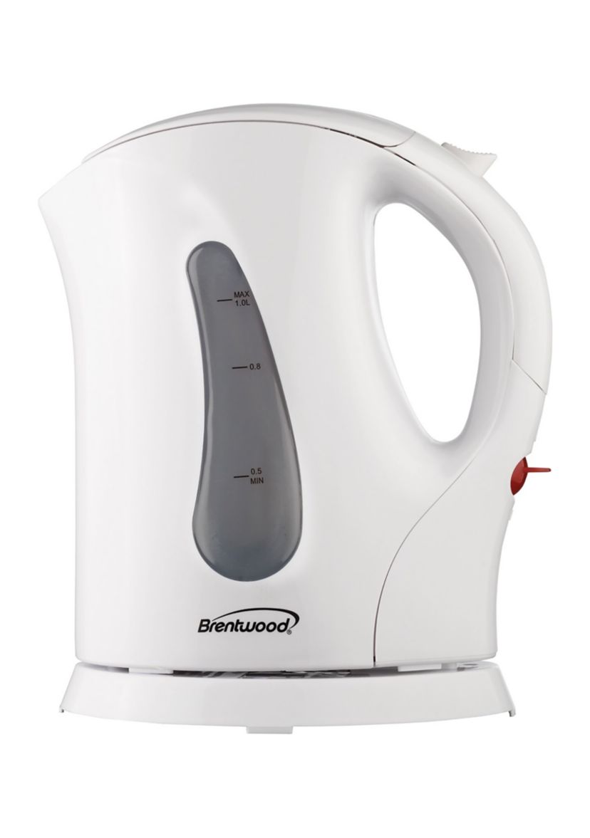 BPA-Free 1-Liter Cordless Electric Kettle (White)