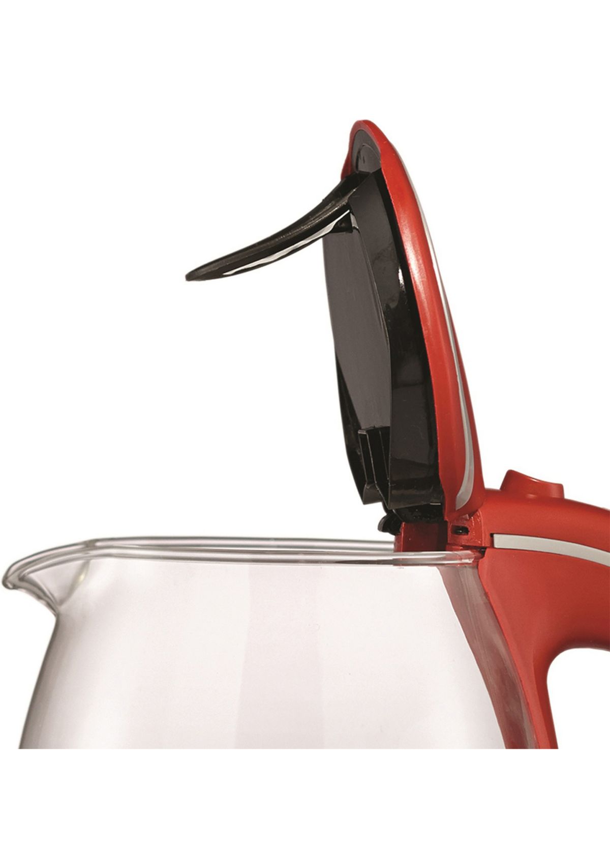  1.7-Liter Cordless Tempered-Glass Electric Kettle (Red) 