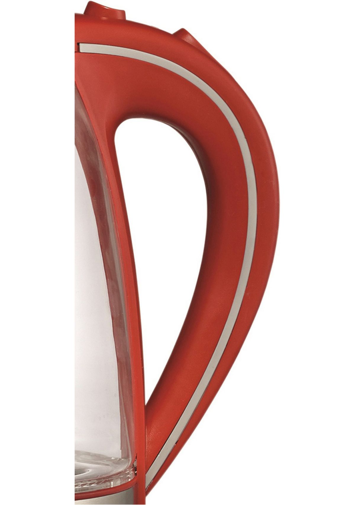 1.7-Liter Cordless Tempered-Glass Electric Kettle (Red) 