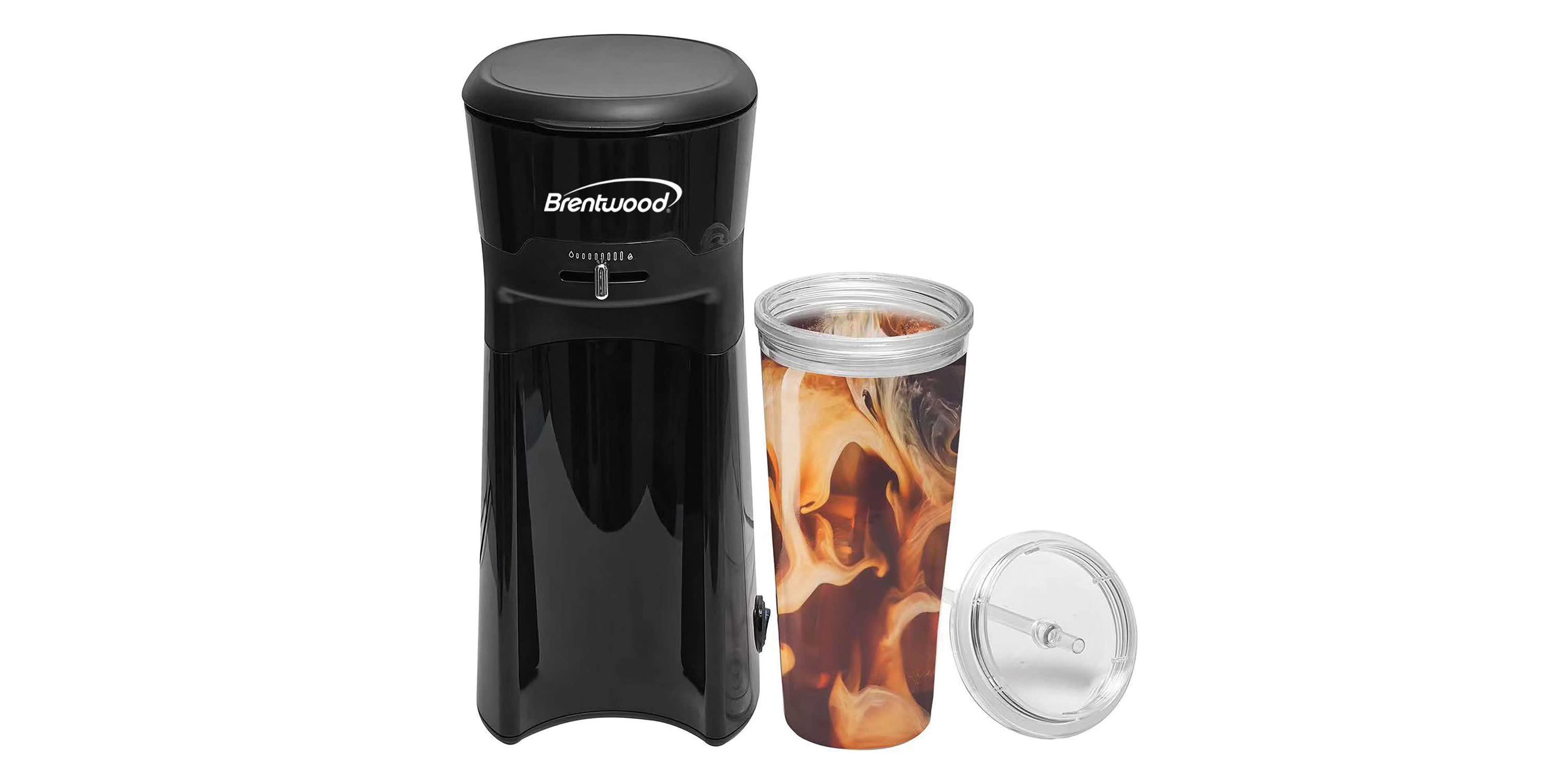 Single-Serve Iced Coffee and Tea Maker with 20-Oz. Insulated Tumbler and Reusable Filter