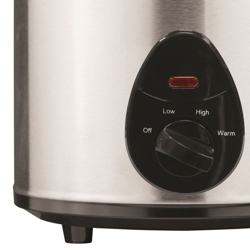 3-Qt. 170-Watt Stainless Steel Slow Cooker (Metallic)