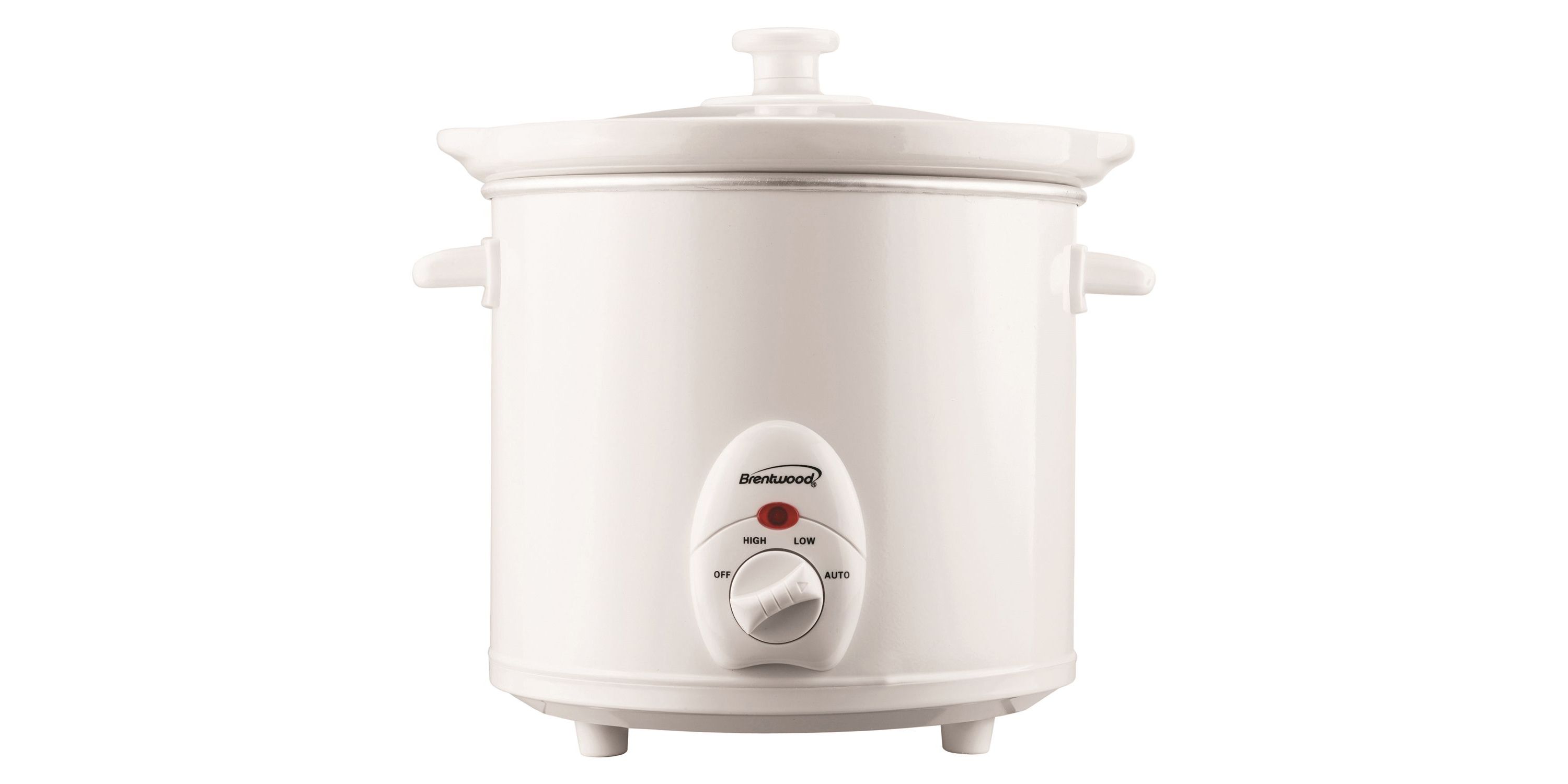 3-Qt. 170-Watt Stainless Steel Slow Cooker (White)