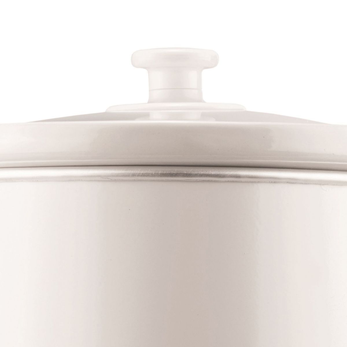 3-Qt. 170-Watt Stainless Steel Slow Cooker (White)