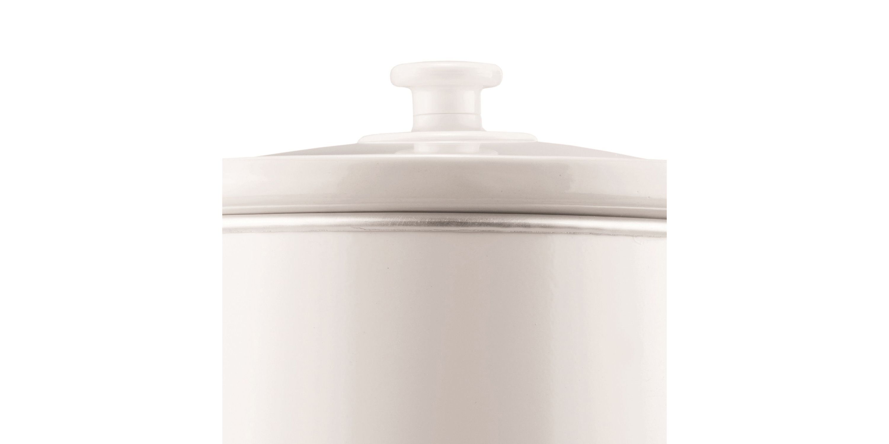 3-Qt. 170-Watt Stainless Steel Slow Cooker (White)