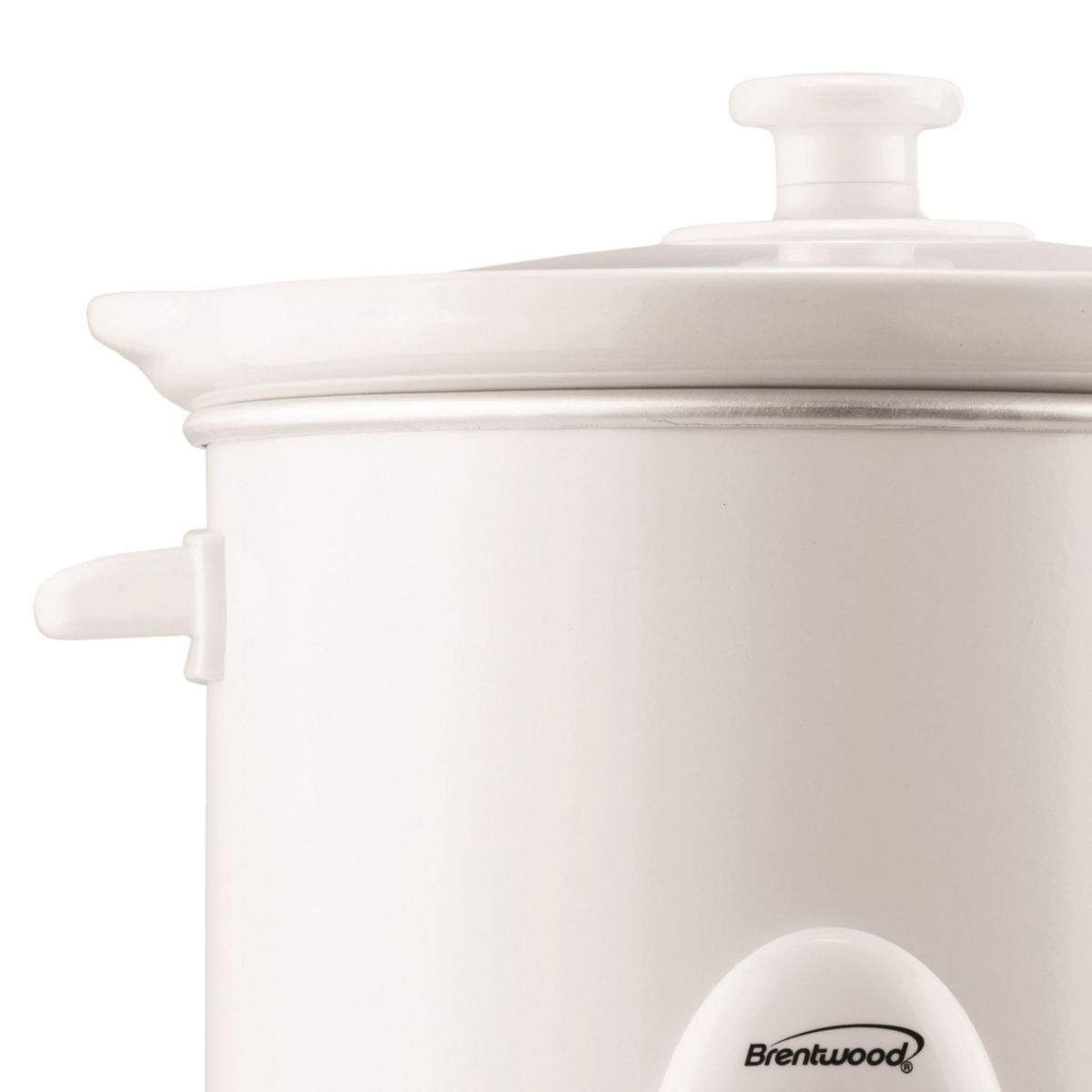 3-Qt. 170-Watt Stainless Steel Slow Cooker (White)