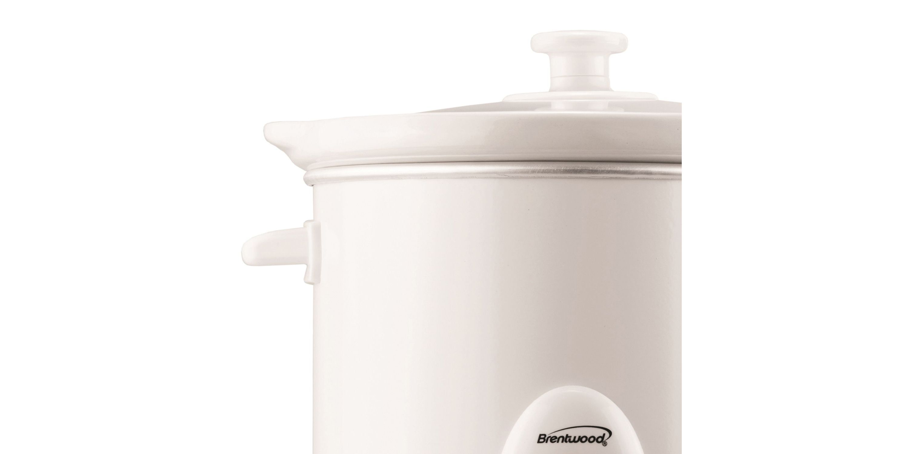 3-Qt. 170-Watt Stainless Steel Slow Cooker (White)