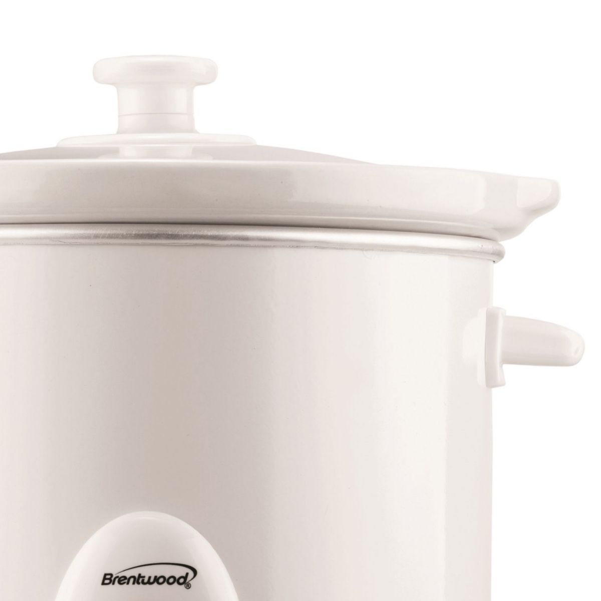3-Qt. 170-Watt Stainless Steel Slow Cooker (White)