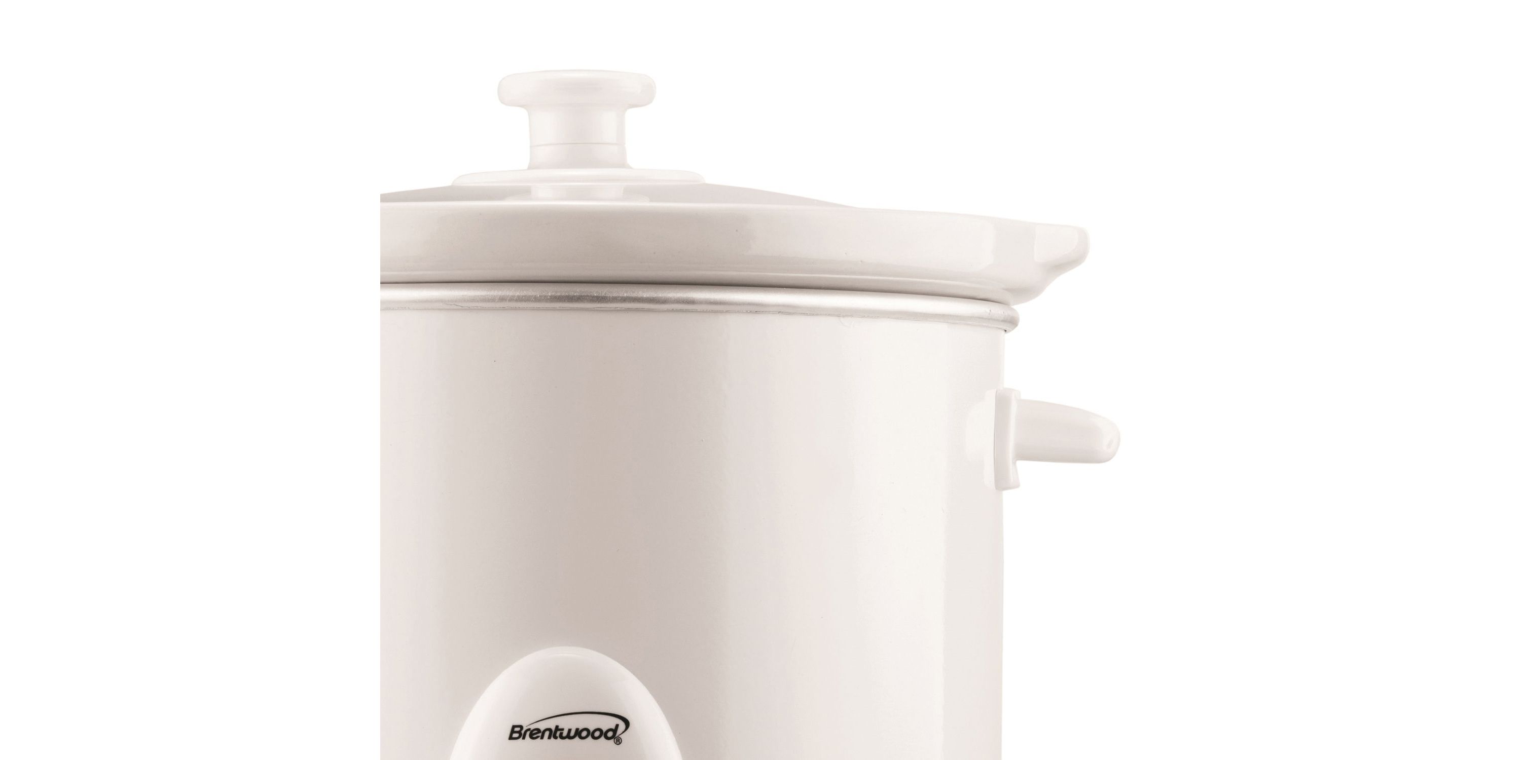 3-Qt. 170-Watt Stainless Steel Slow Cooker (White)