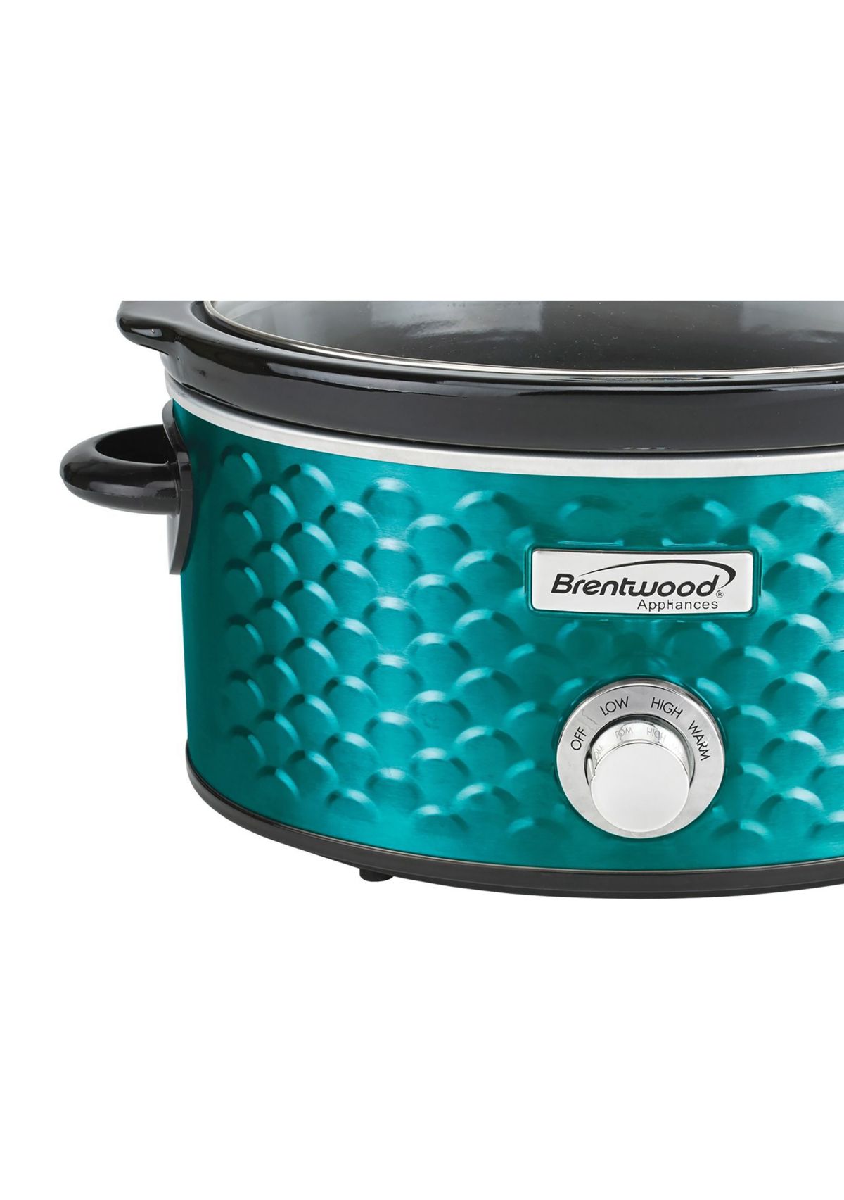 4.5-Quart Scallop Pattern Slow Cooker (Blue)