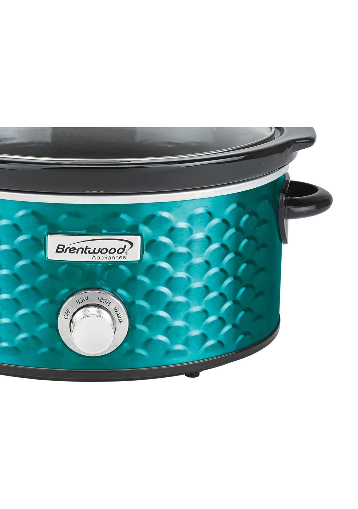 4.5-Quart Scallop Pattern Slow Cooker (Blue)