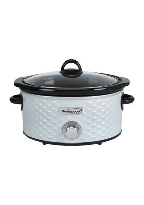Brentwood Select Slow Cooker, 7 Quart, White