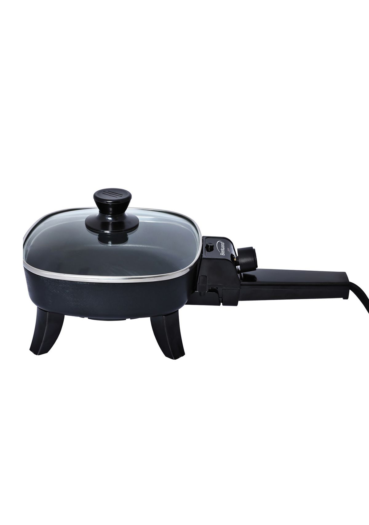  Nonstick Electric Skillet with Glass Lid (600W; 6") 