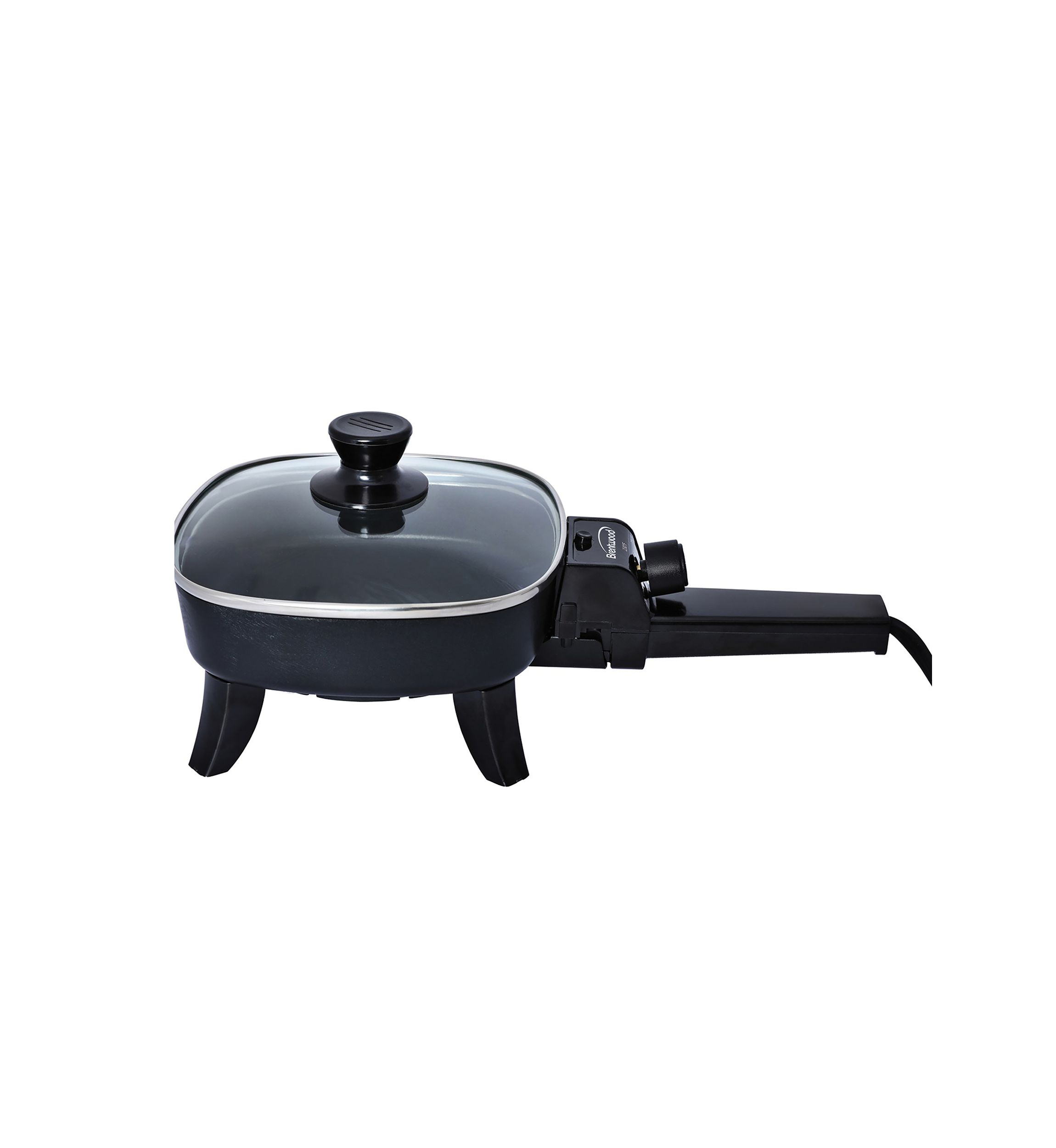  Nonstick Electric Skillet with Glass Lid (600W; 6") 