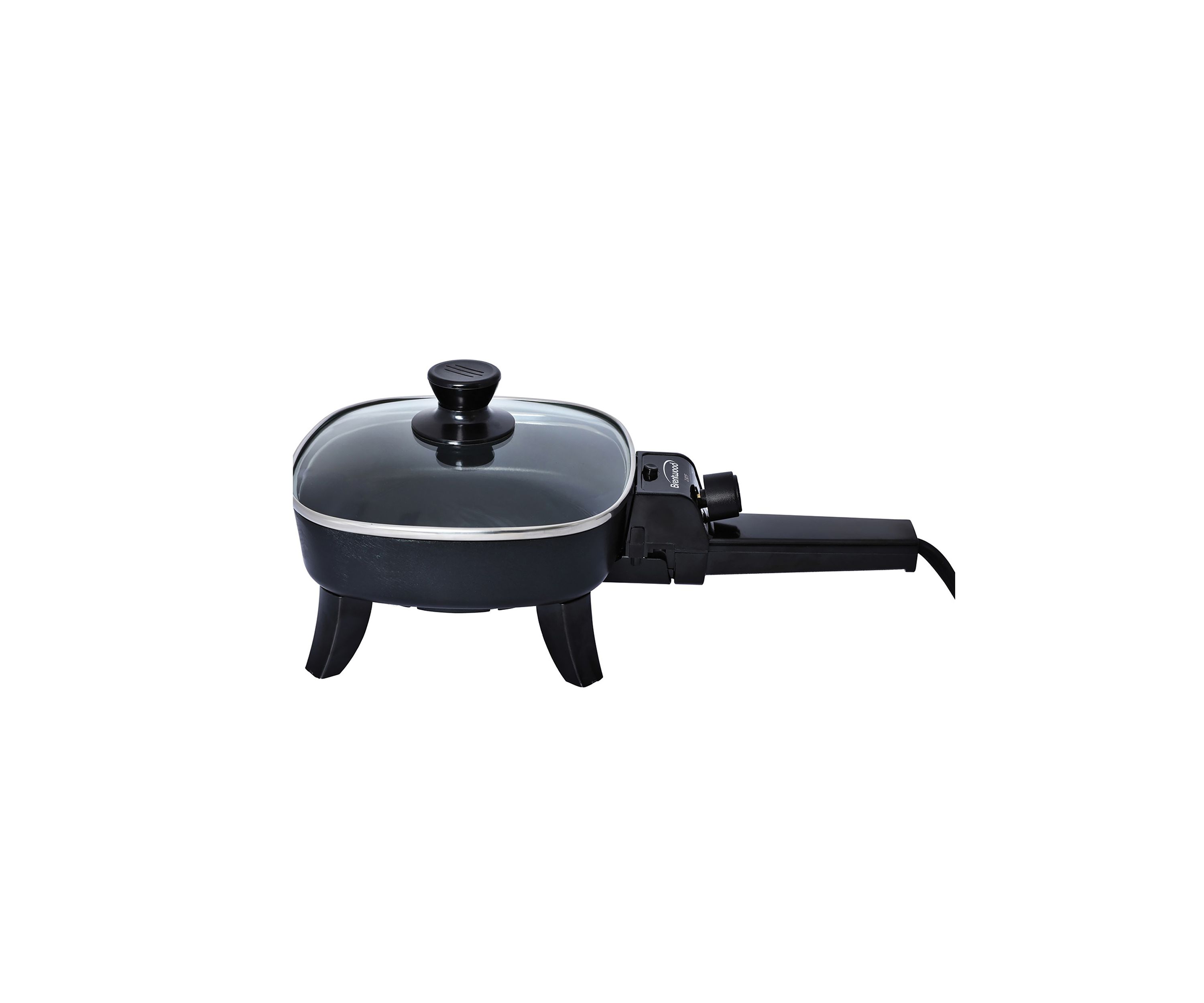  Nonstick Electric Skillet with Glass Lid (600W; 6") 