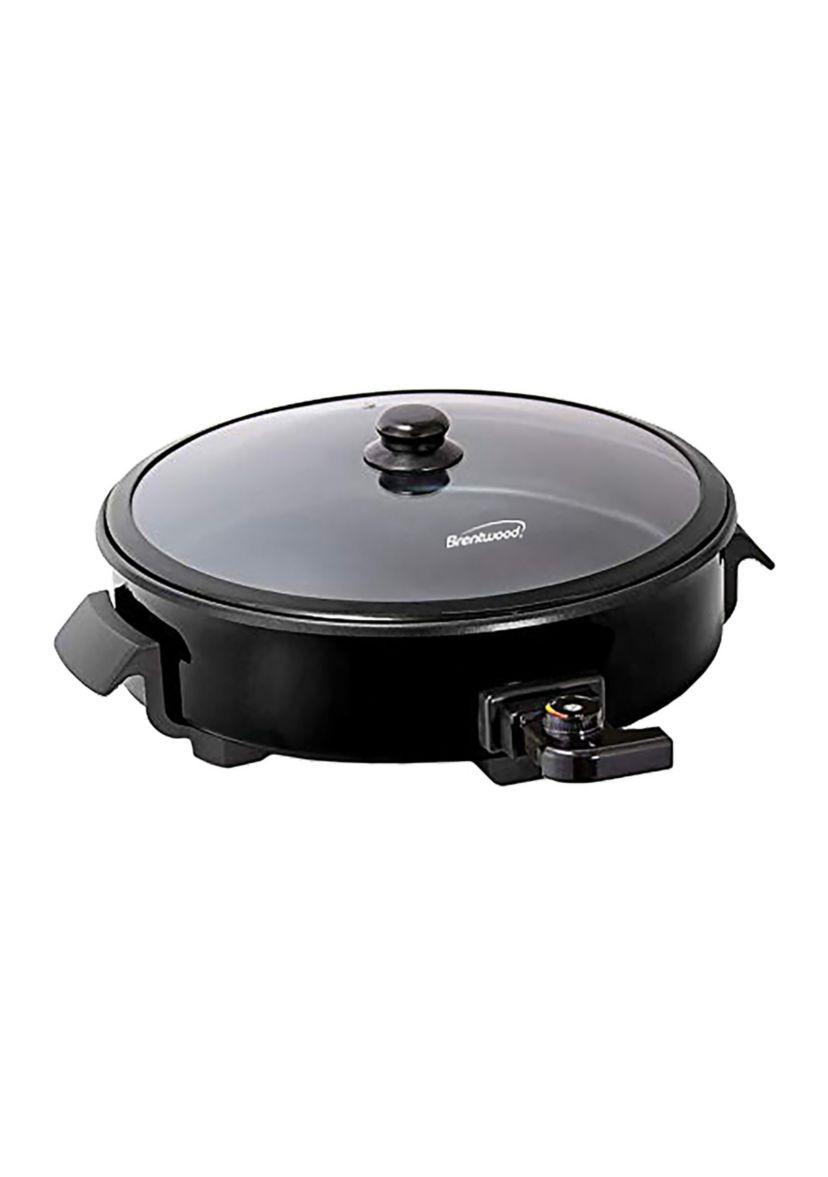 12-Inch Round Nonstick Electric Skillet with Vented Glass Lid