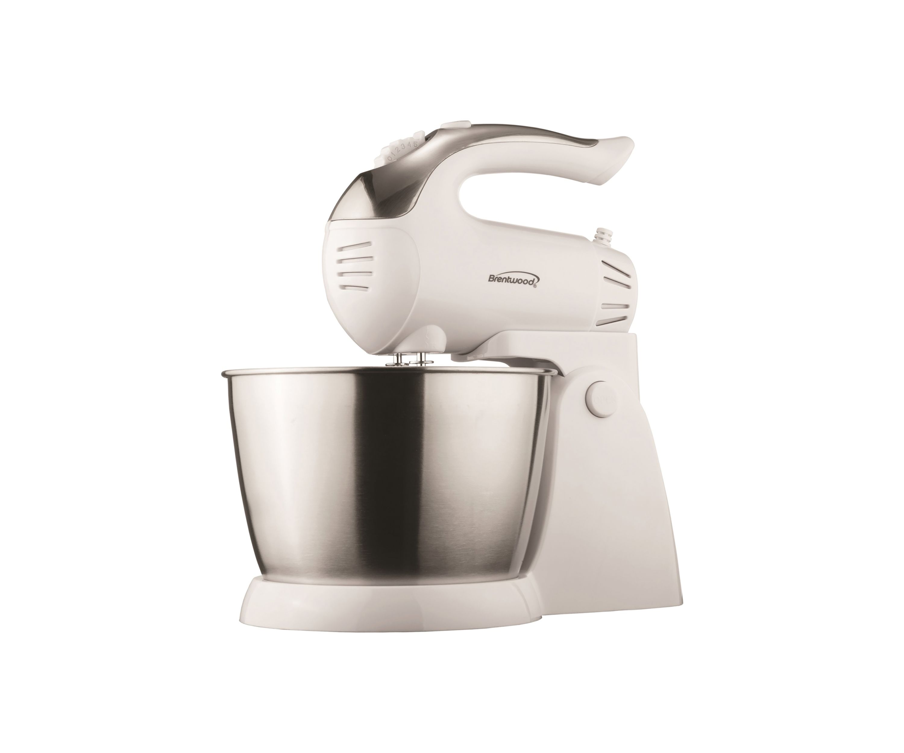 5-Speed + Turbo Electric Stand Mixer with Bowl (White) 