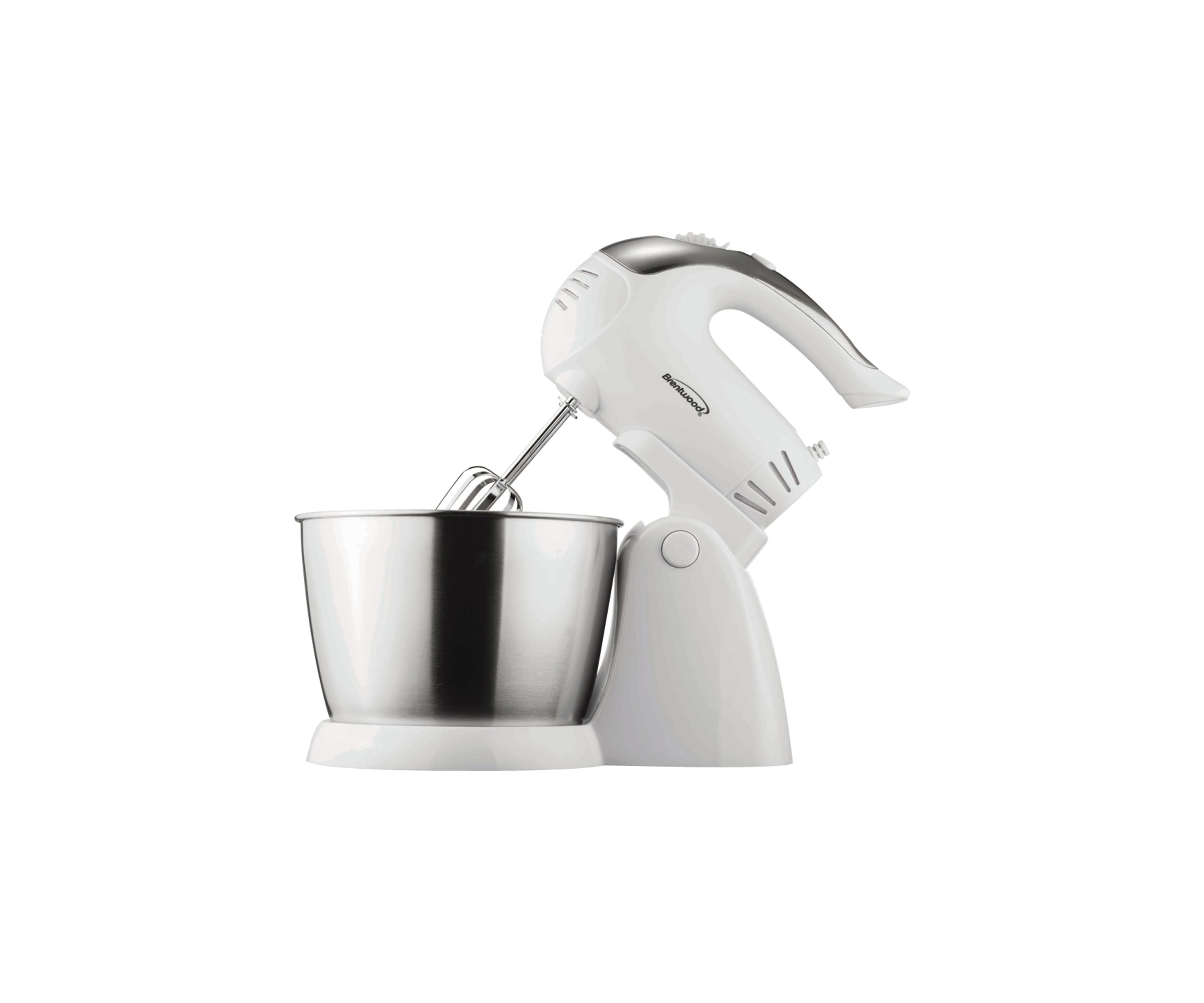  5-Speed + Turbo Electric Stand Mixer with Bowl (White) 