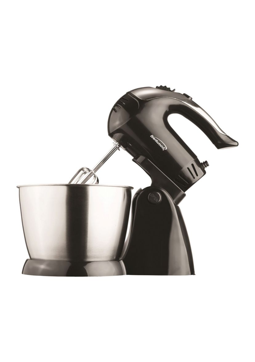 5-Speed + Turbo Electric Stand Mixer with Bowl (Black)