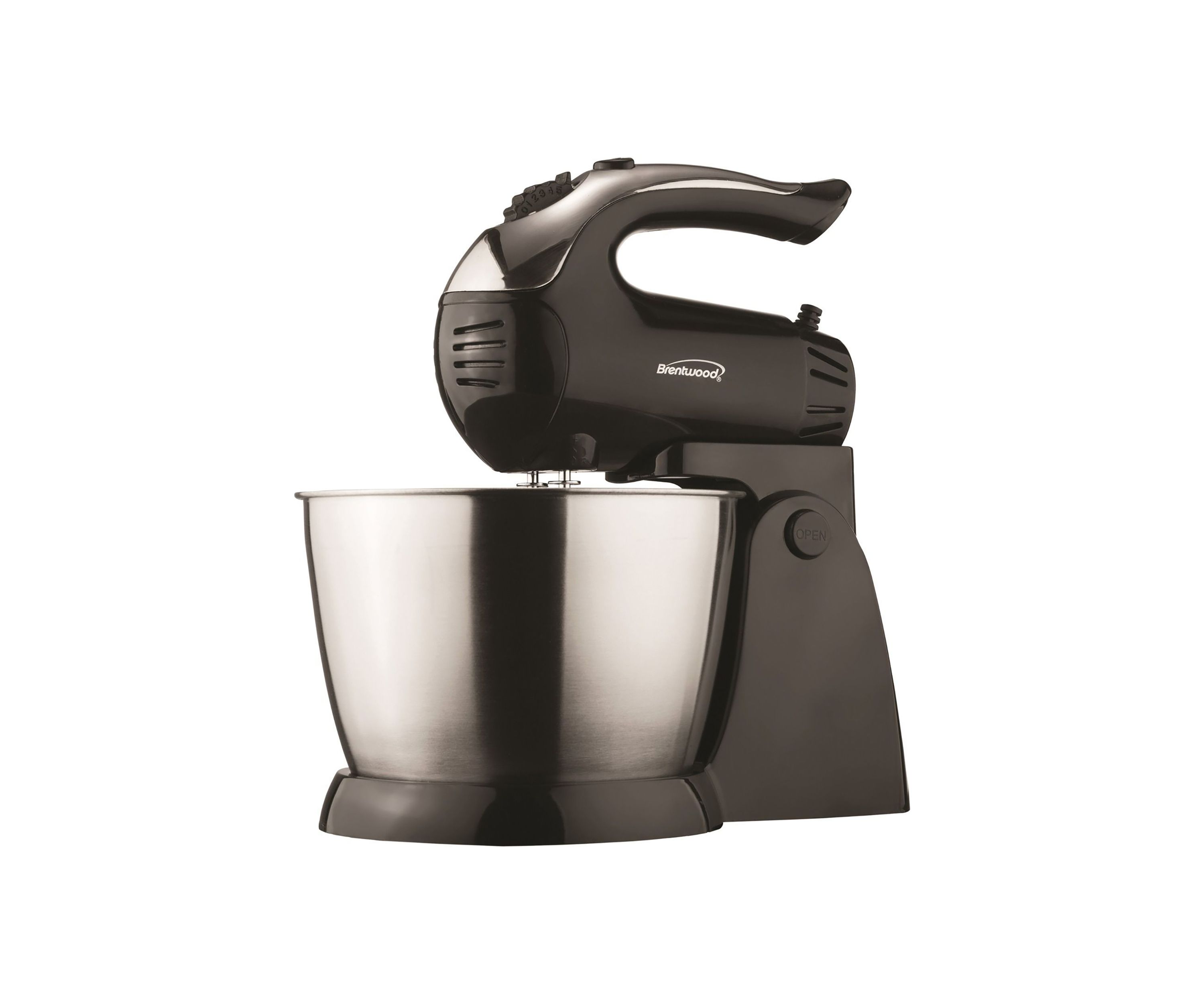 5-Speed + Turbo Electric Stand Mixer with Bowl (Black)