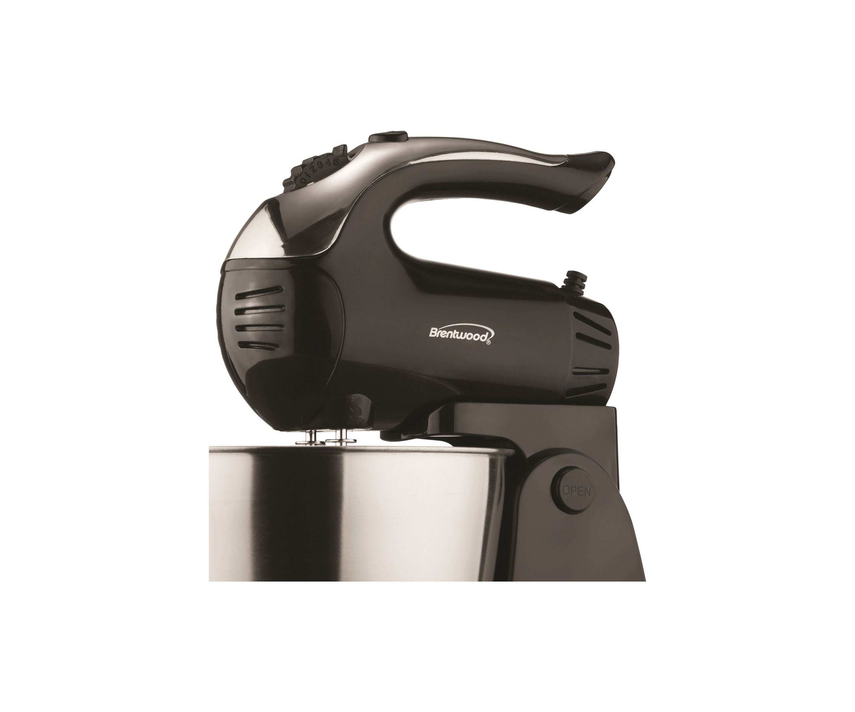 5-Speed + Turbo Electric Stand Mixer with Bowl (Black)