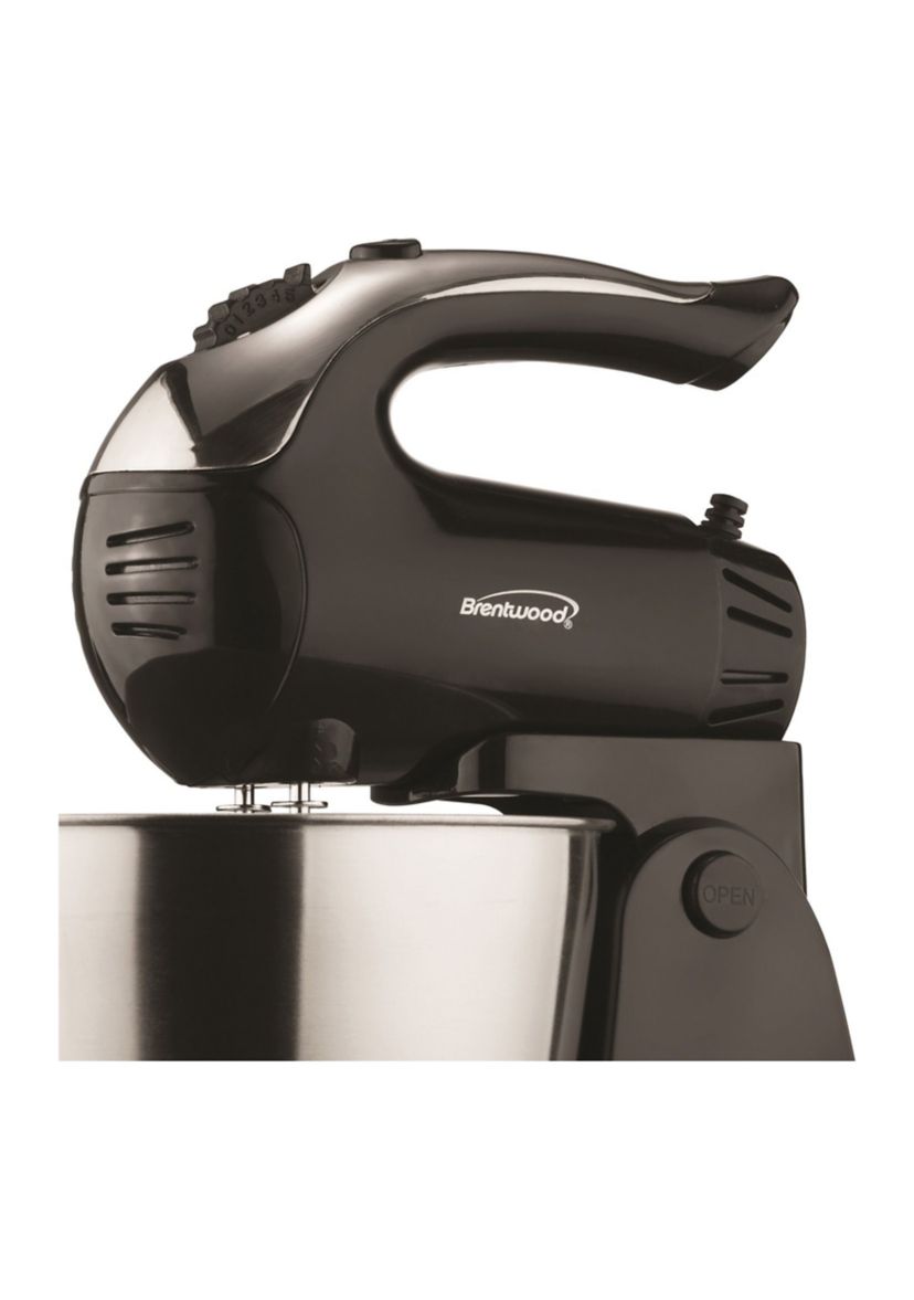 5-Speed + Turbo Electric Stand Mixer with Bowl (Black)