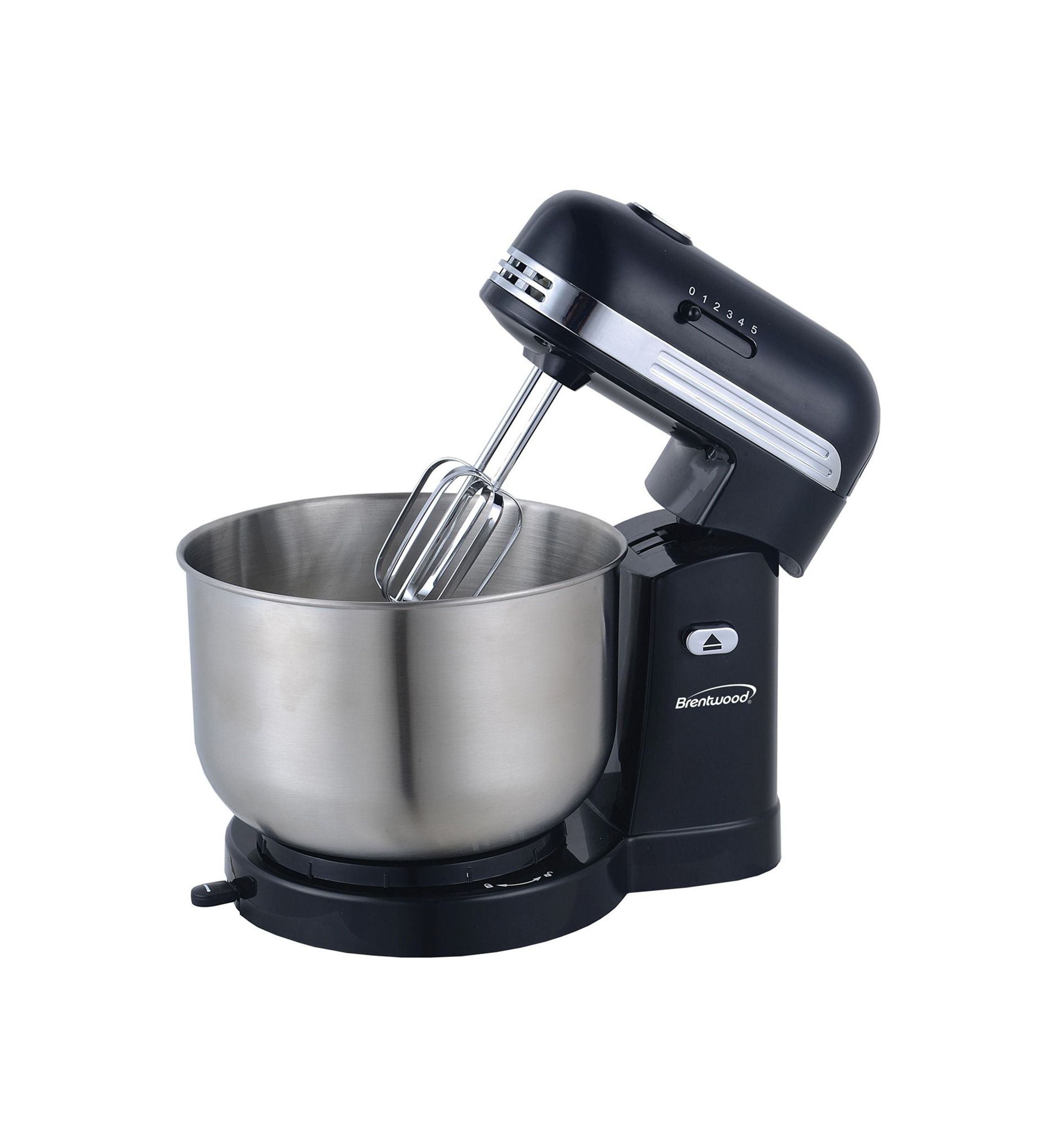 5-Speed Stand Mixer with 3-Quart Stainless Steel Mixing Bowl (Black)