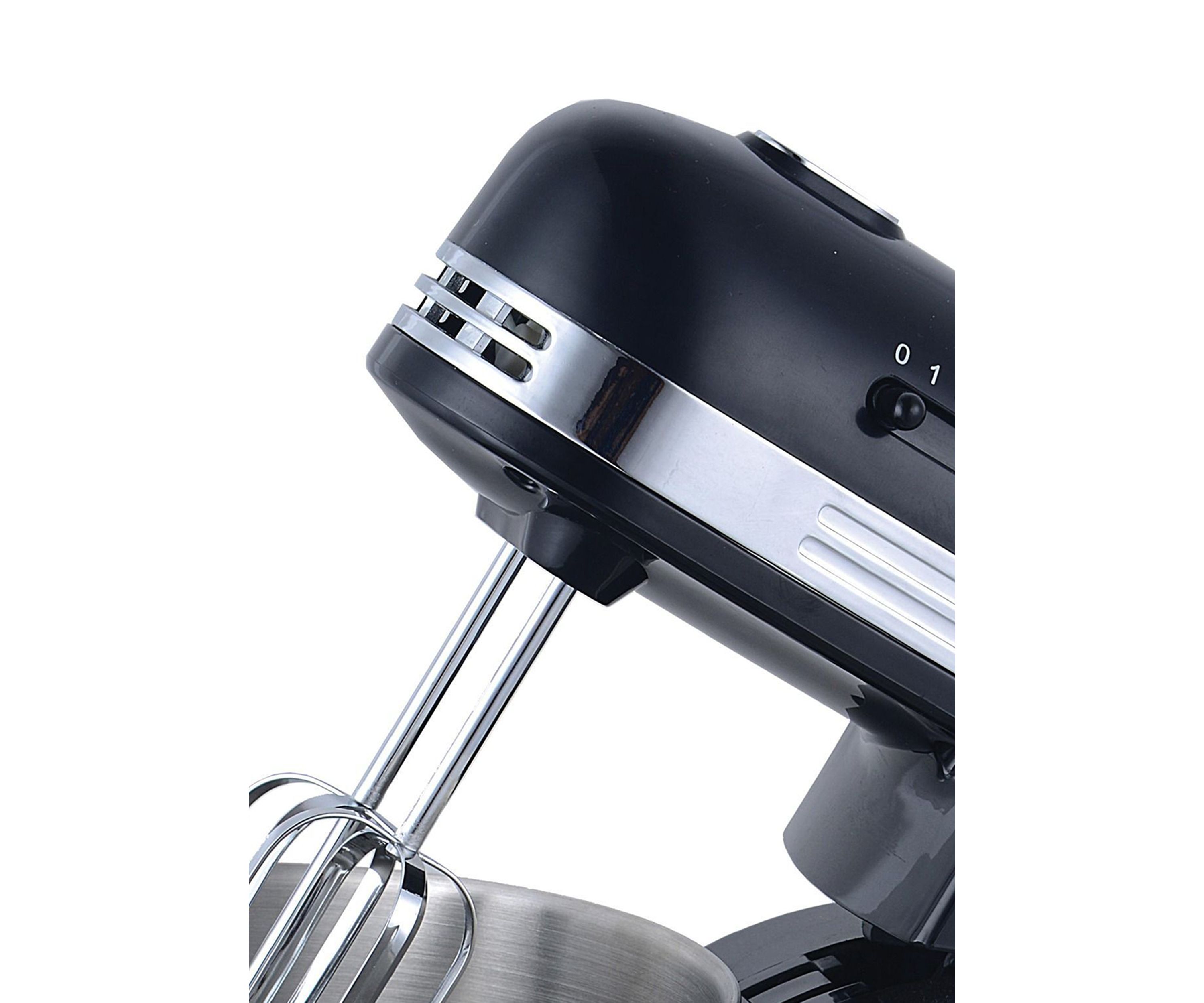 5-Speed Stand Mixer with 3-Quart Stainless Steel Mixing Bowl (Black)
