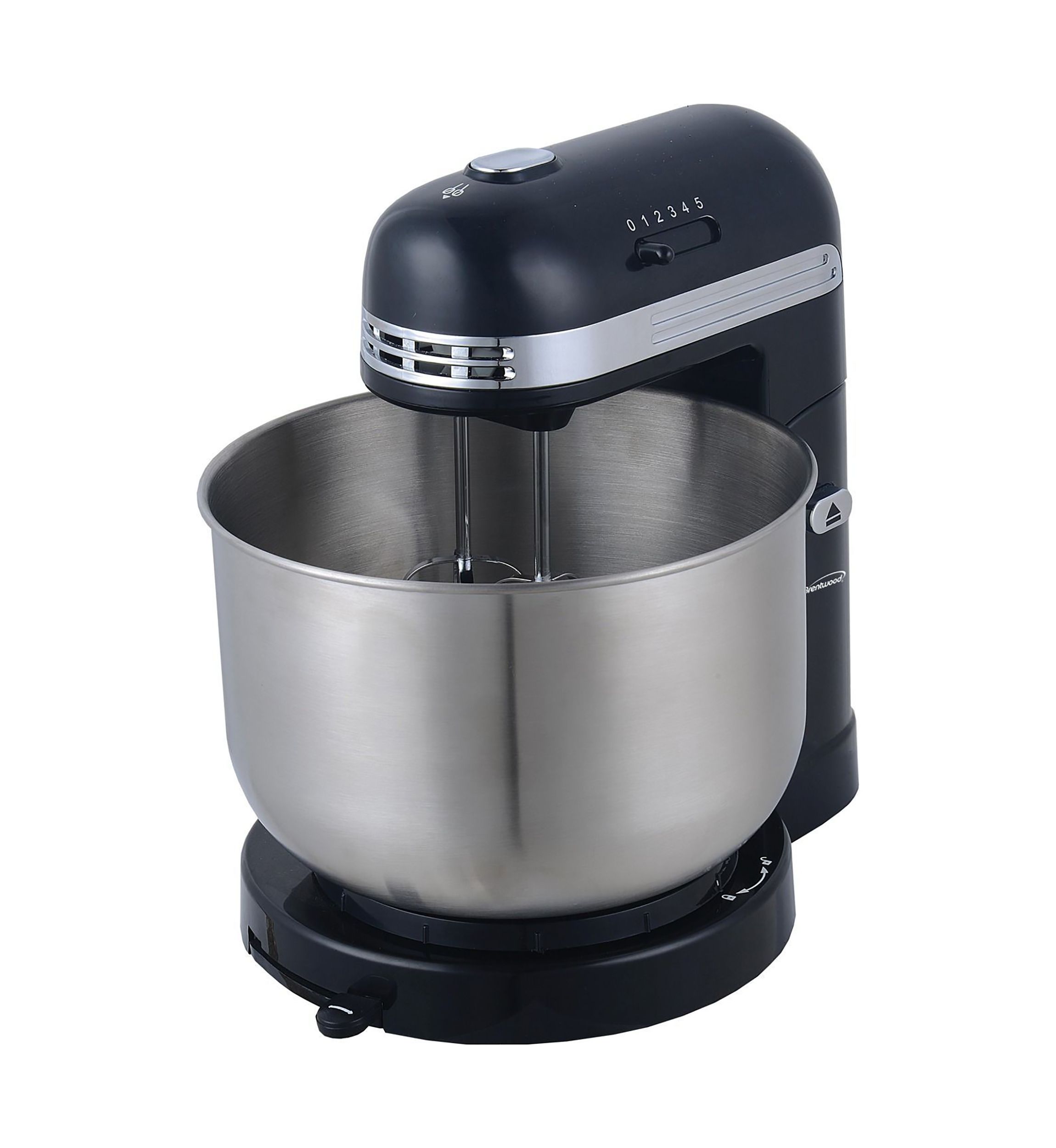 5-Speed Stand Mixer with 3-Quart Stainless Steel Mixing Bowl (Black)