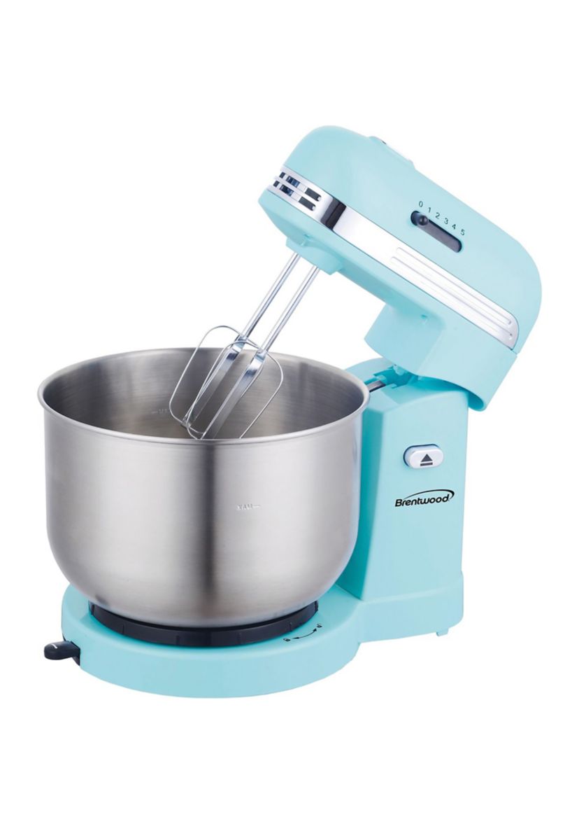 5-Speed Stand Mixer with 3-Quart Stainless Steel Mixing Bowl (Blue)