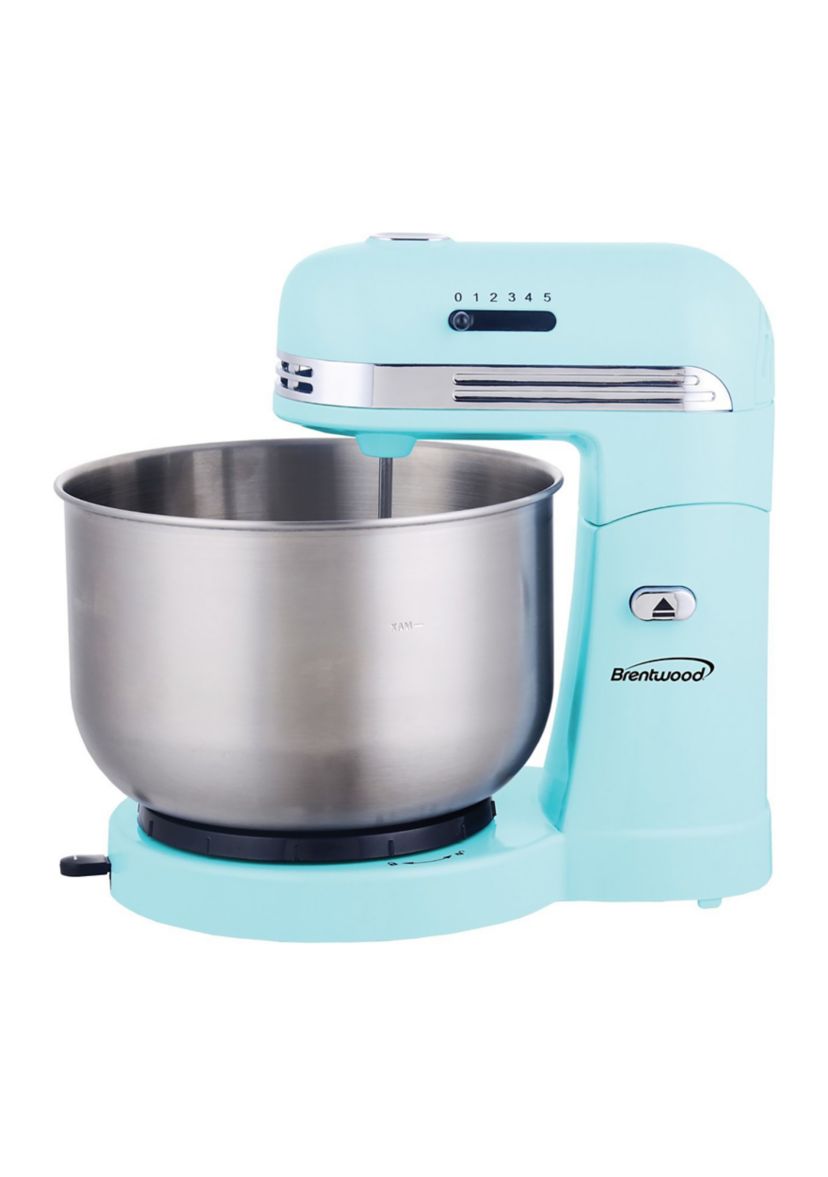 5-Speed Stand Mixer with 3-Quart Stainless Steel Mixing Bowl (Blue)
