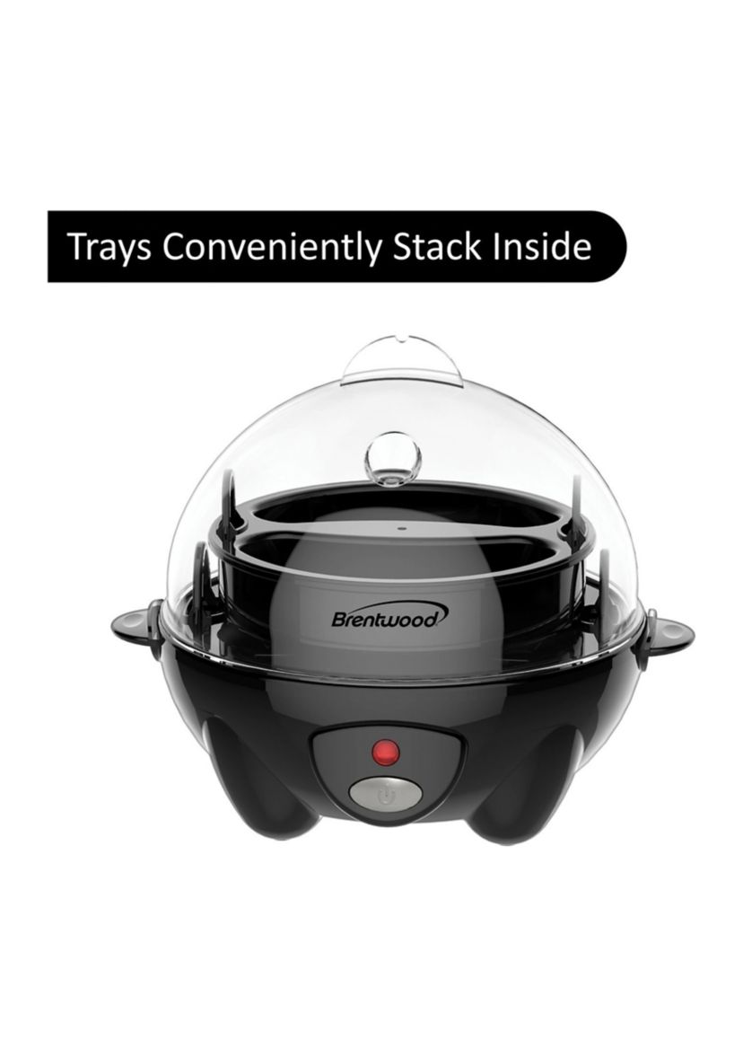 Electric Egg Cooker with Auto Shutoff (Black)
