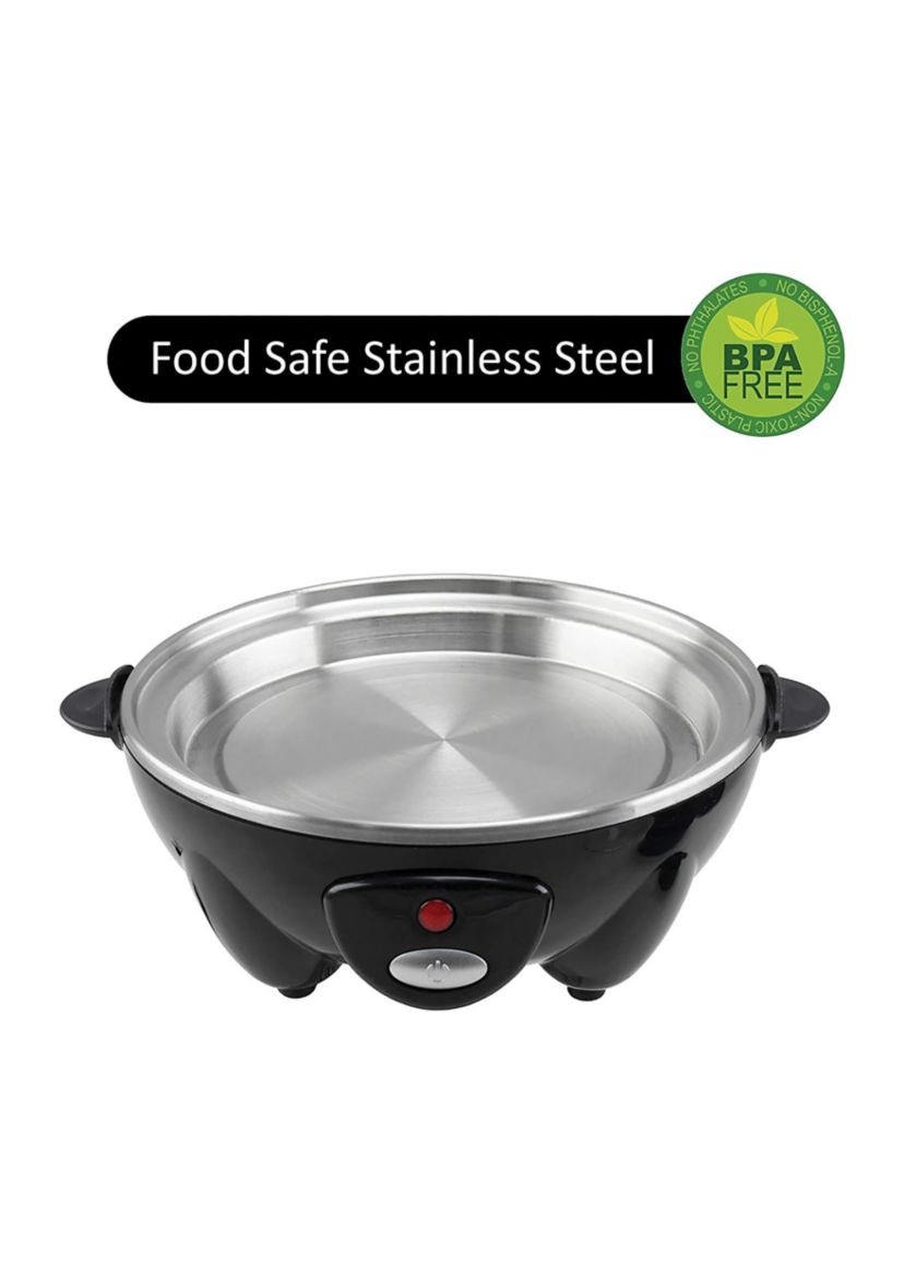 Electric Egg Cooker with Auto Shutoff (Black)