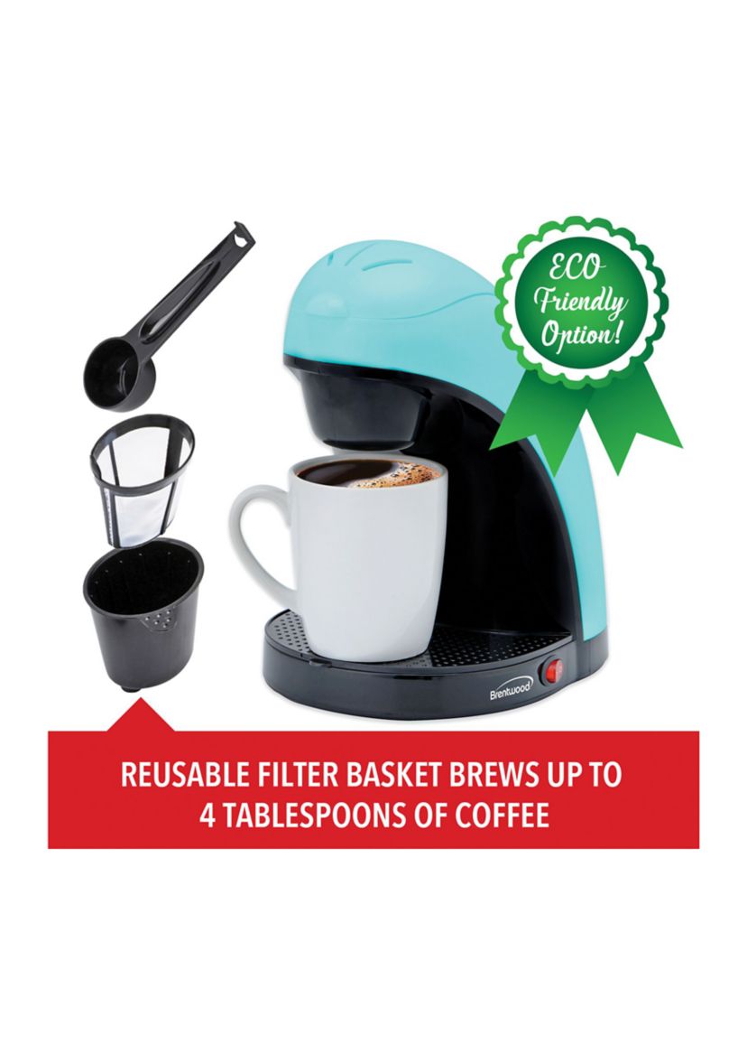 Single-Serve Coffee Maker with Mug (Blue)
