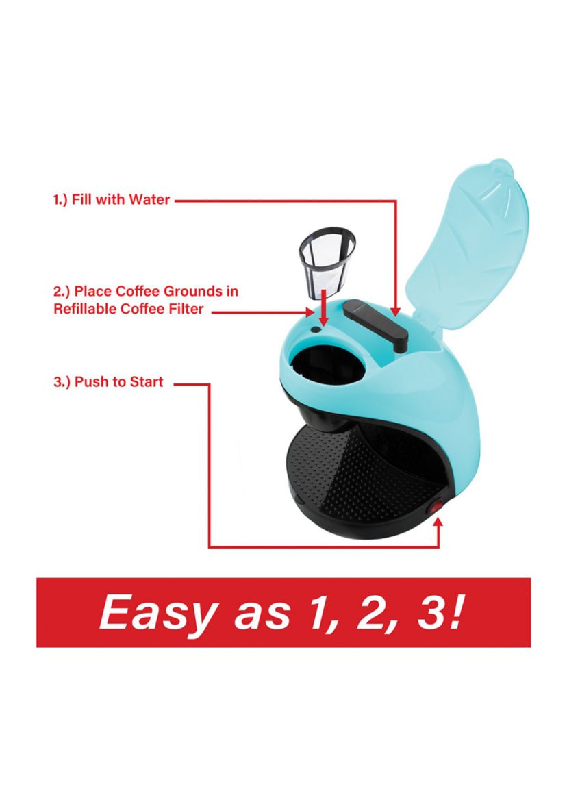 Single-Serve Coffee Maker with Mug (Blue)