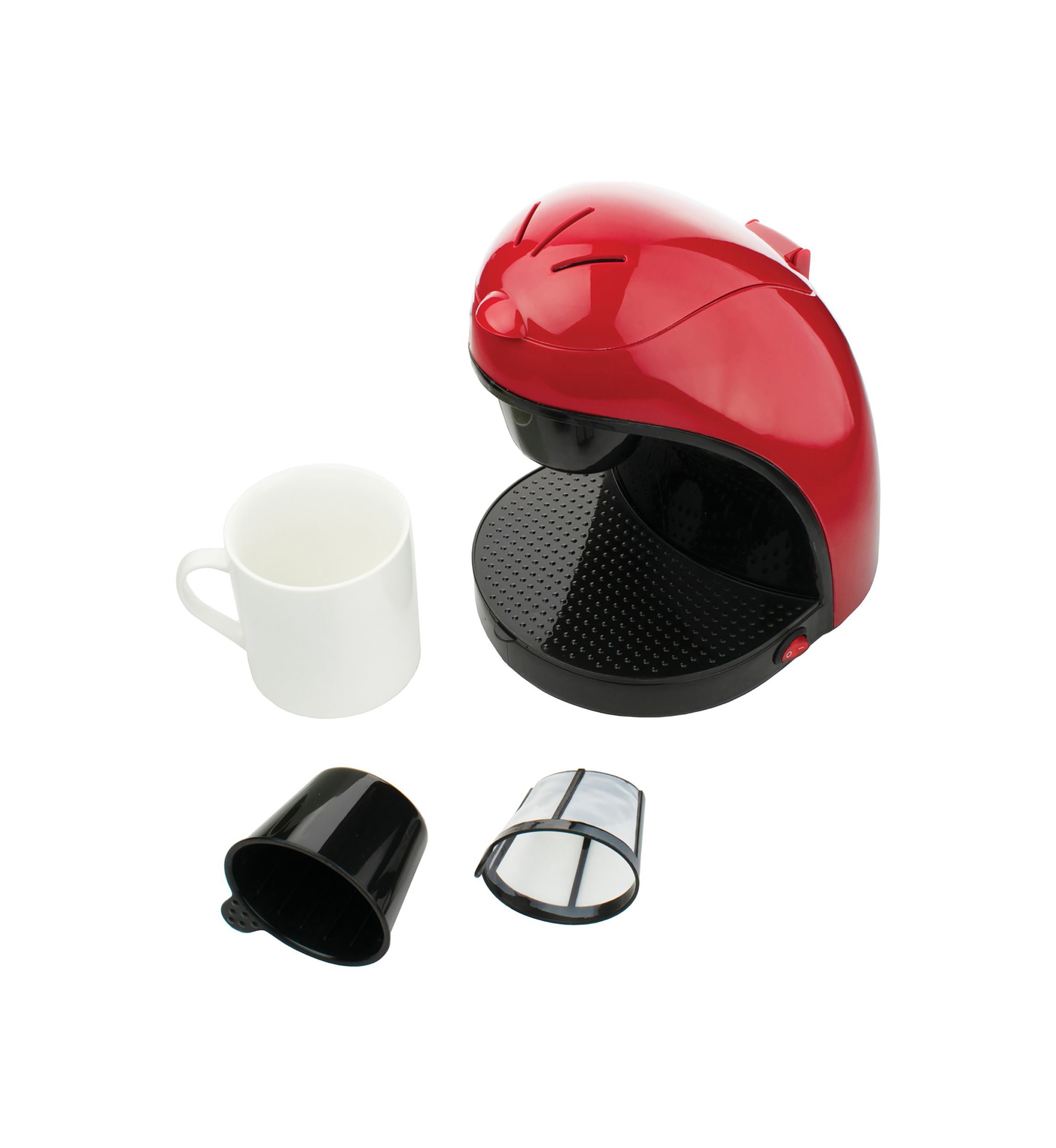  Single Serve Coffee Maker with Mug (Red) 