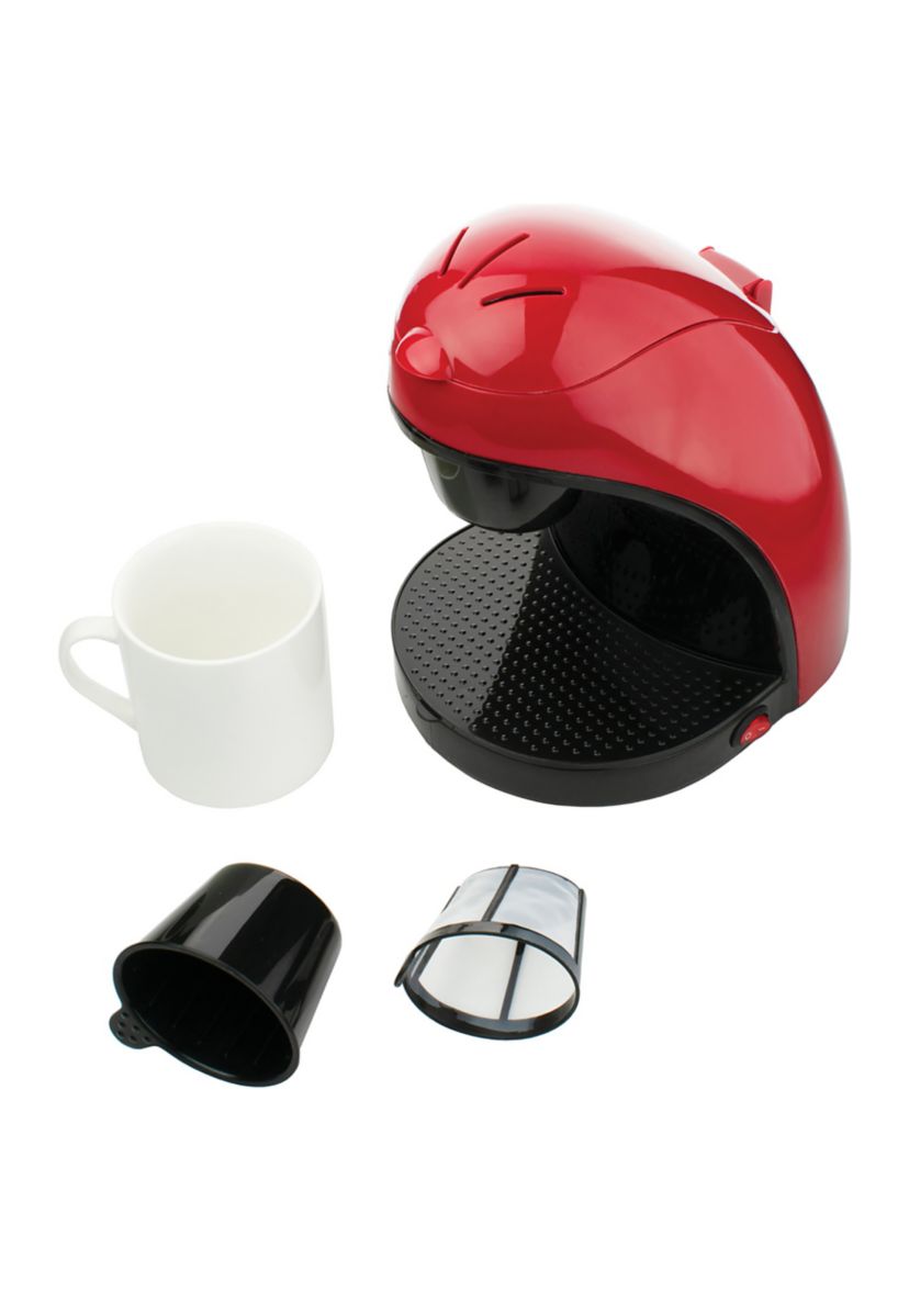  Single Serve Coffee Maker with Mug (Red) 