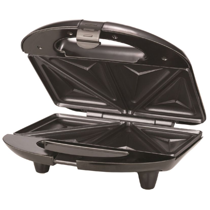 Nonstick Compact Dual Sandwich Maker (Black)