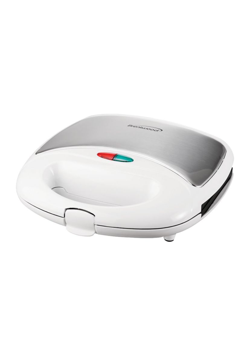Nonstick Compact Dual Sandwich Maker (White)