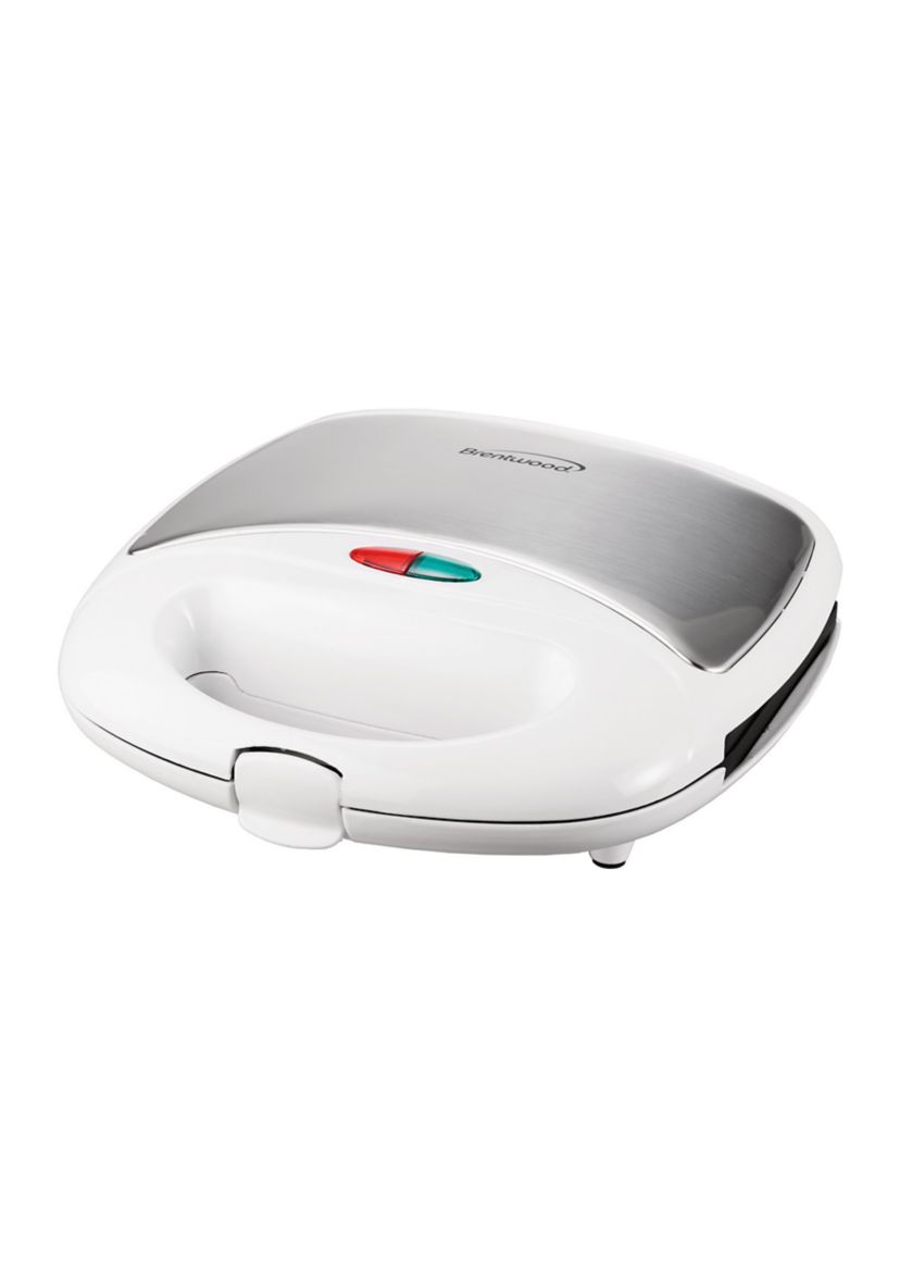 Nonstick Compact Dual Sandwich Maker (White)